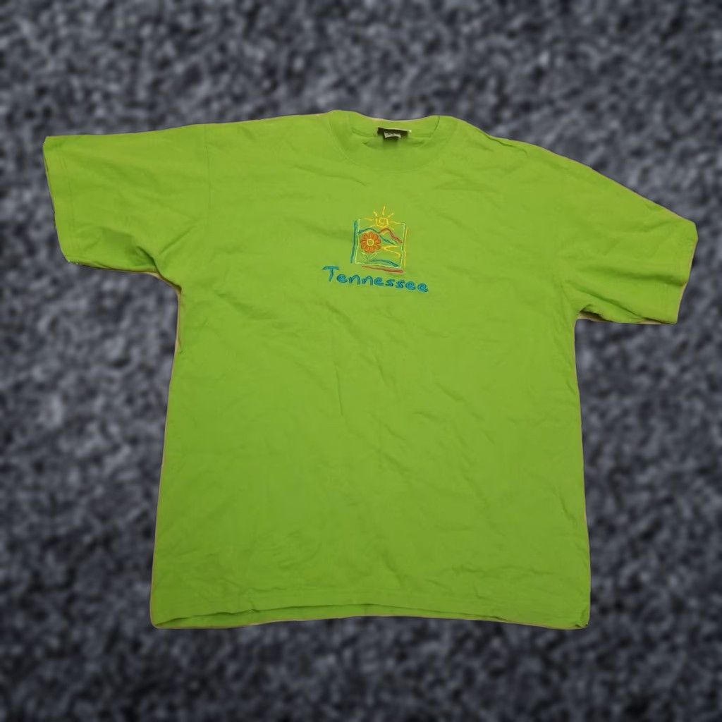 Vintage VINTAGE Time Square Sportswear Tennessee Green Embroidered Souvenir T Shirt XL Mens Crew Neck Short Sleeve 90s Size US XL / EU 56 / 4 - 1 Thumbnail