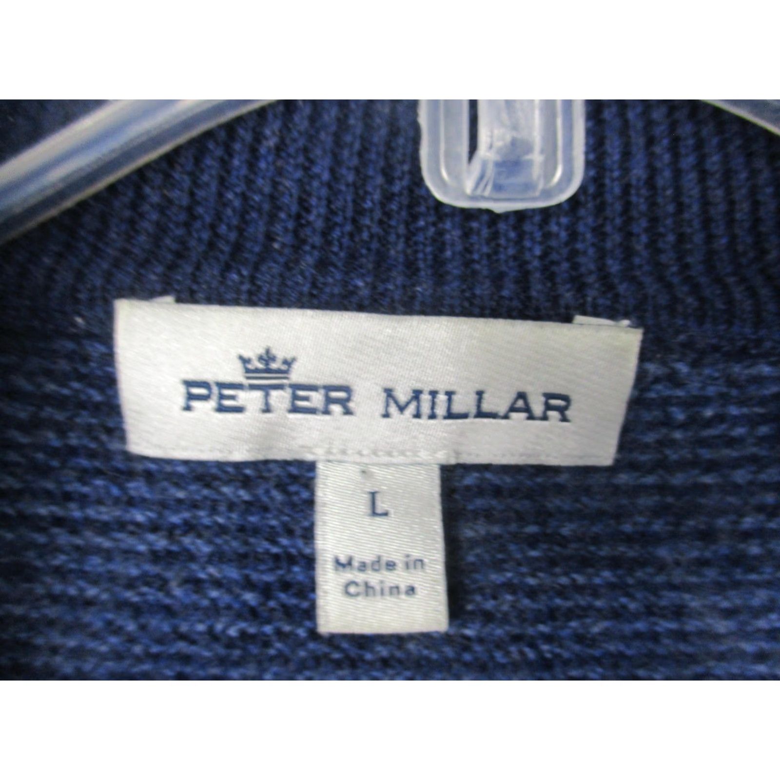 Peter Millar Peter Millar Sweater Mens L Blue 1/4 Zip Mock Neck Merino Wool Knit Pullover Size US L / EU 52-54 / 3 - 7 Thumbnail