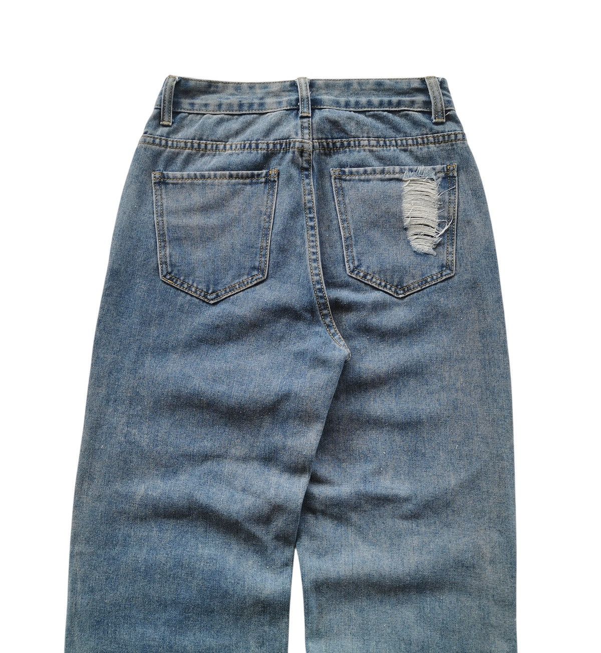Kapital ROMWE Y2K Distressed Patchwork Shredded Jeans Cyber Grunge Size 27" / US 4 / IT 40 - 6 Thumbnail