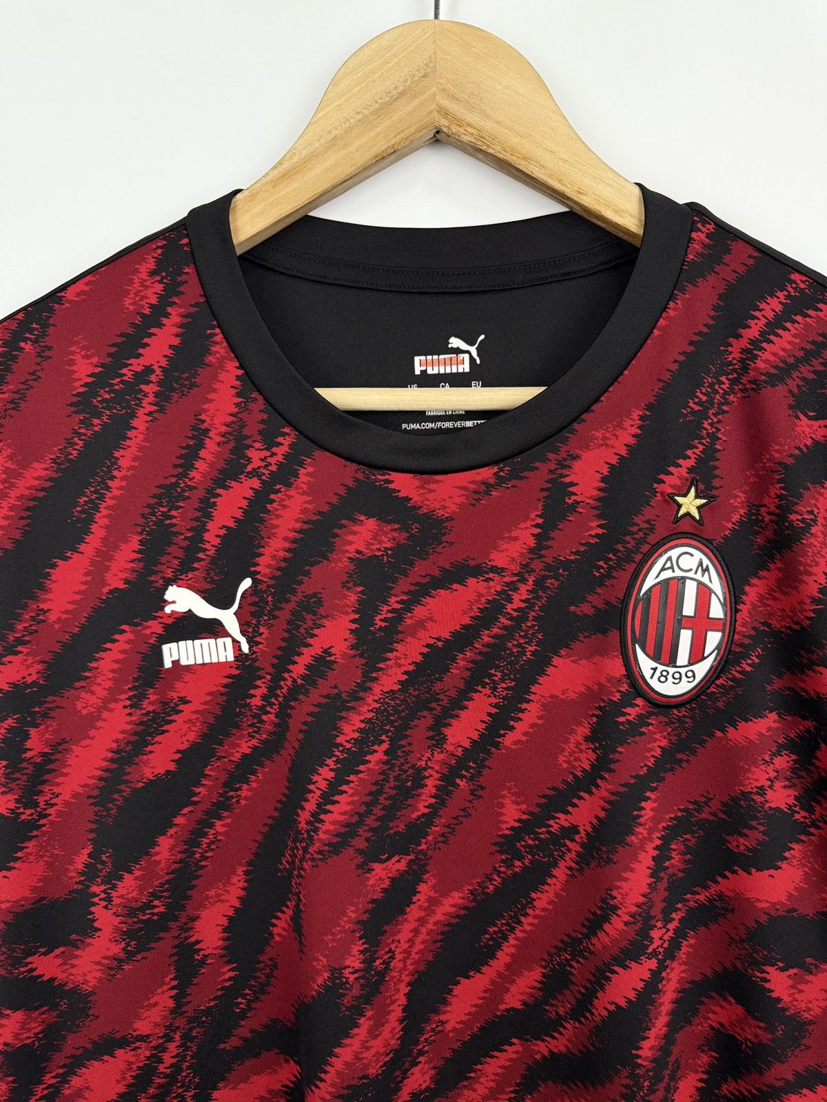 Puma 🇮🇹 Vintage Y2K Puma AC Milan Soccer Jersey Blokecore Rare Size US L / EU 52-54 / 3 - 6 Thumbnail