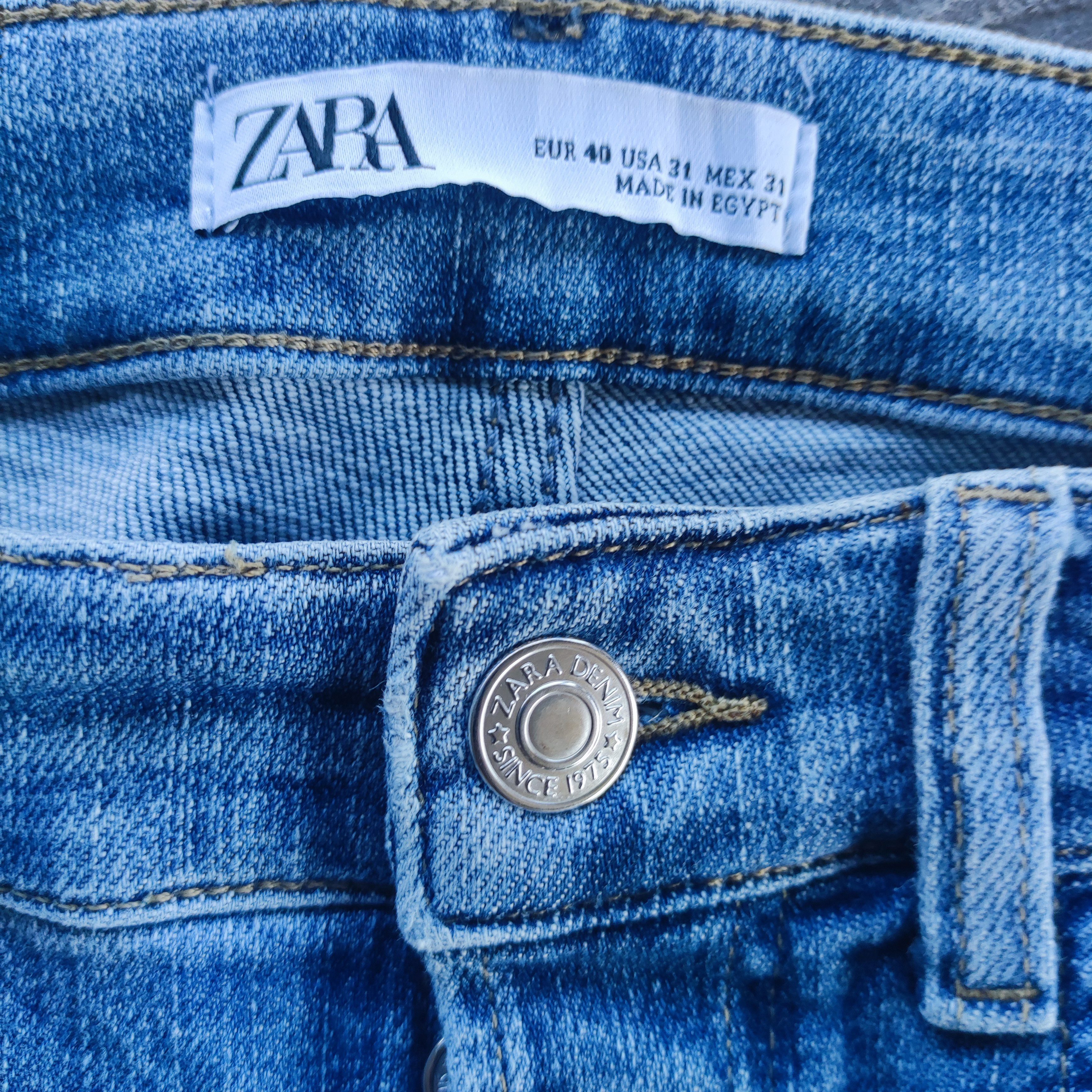 Japanese Brand Vintage Zara Brand Button Jeans Ripped Faded pants Size US 31 - 7 Thumbnail