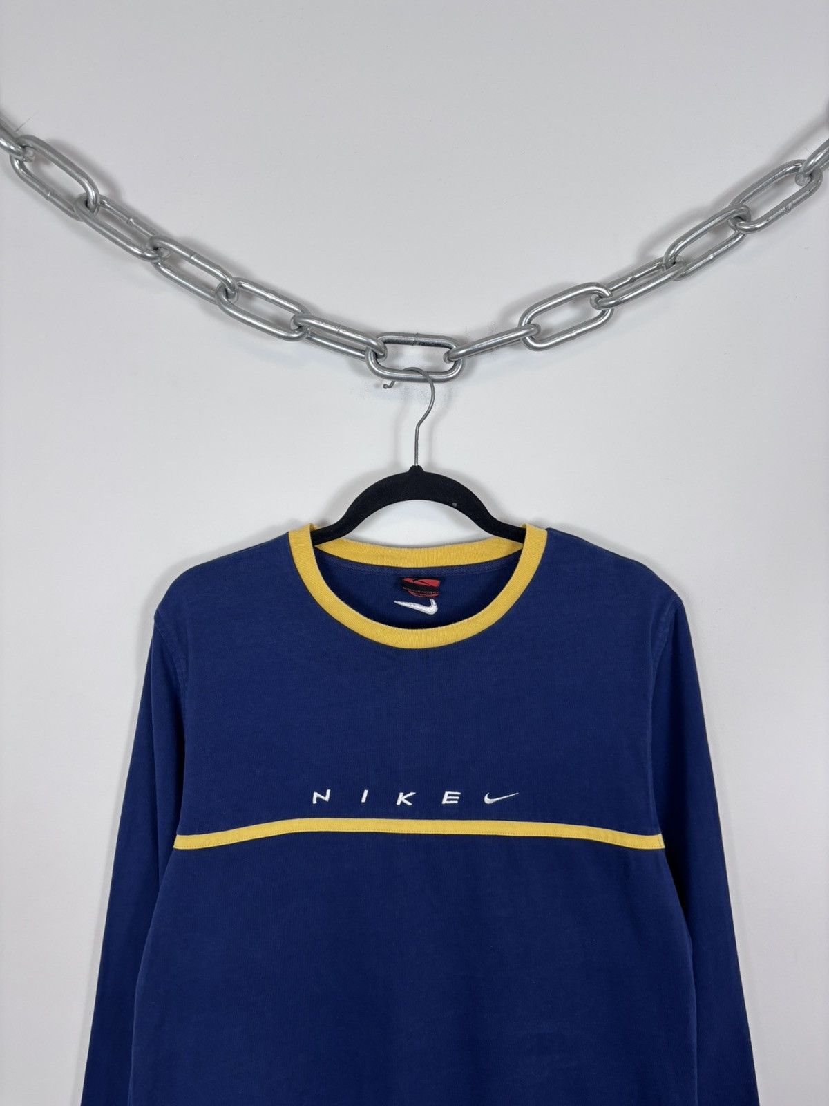 Nike Vintage 90s Nike Y2K Embroidered Swoosh Logo Long Sleeve Tee Size US S / EU 44-46 / 1 - 2 Thumbnail