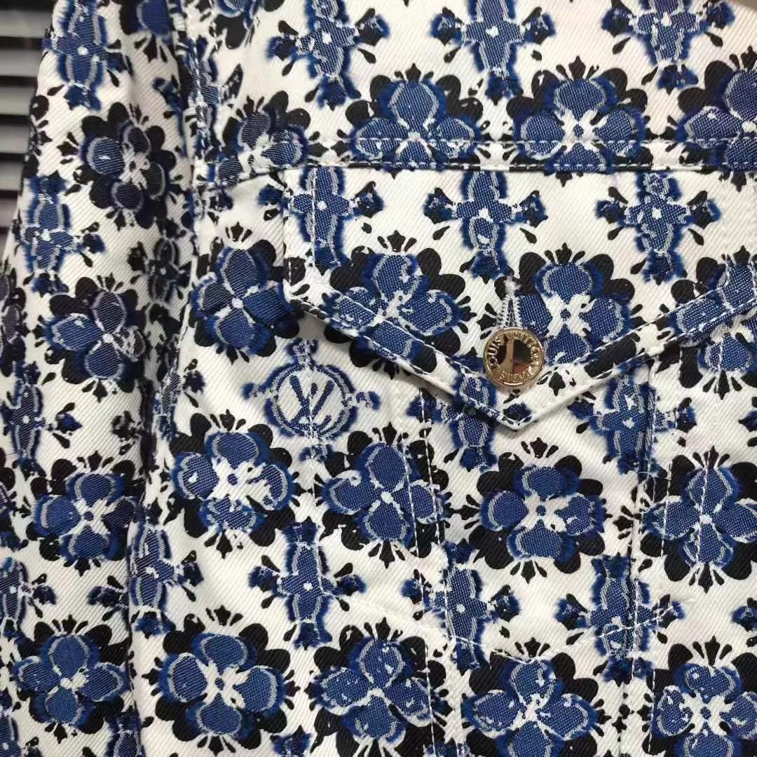 Louis Vuitton LV Monogram Flower Denim Jacket 34 Size XS / US 0-2 / IT 36-38 - 3 Thumbnail