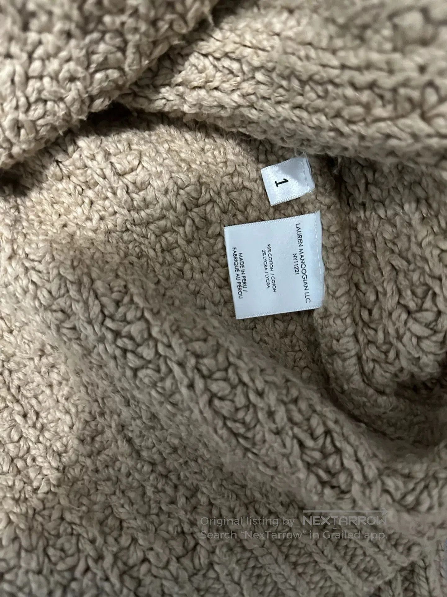 Lauren Manoogian Lauren Manoogian Knit Sweater in Beige. Size M / US 6-8 / IT 42-44 - 4 Thumbnail