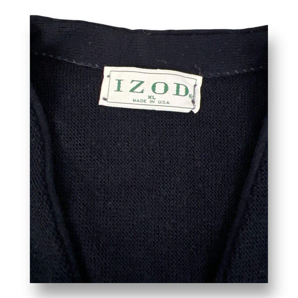 Izod IZOD Vintage Navy Blue Cardigan Sweater Size Extra Large Size US XL / EU 56 / 4 - 4 Thumbnail