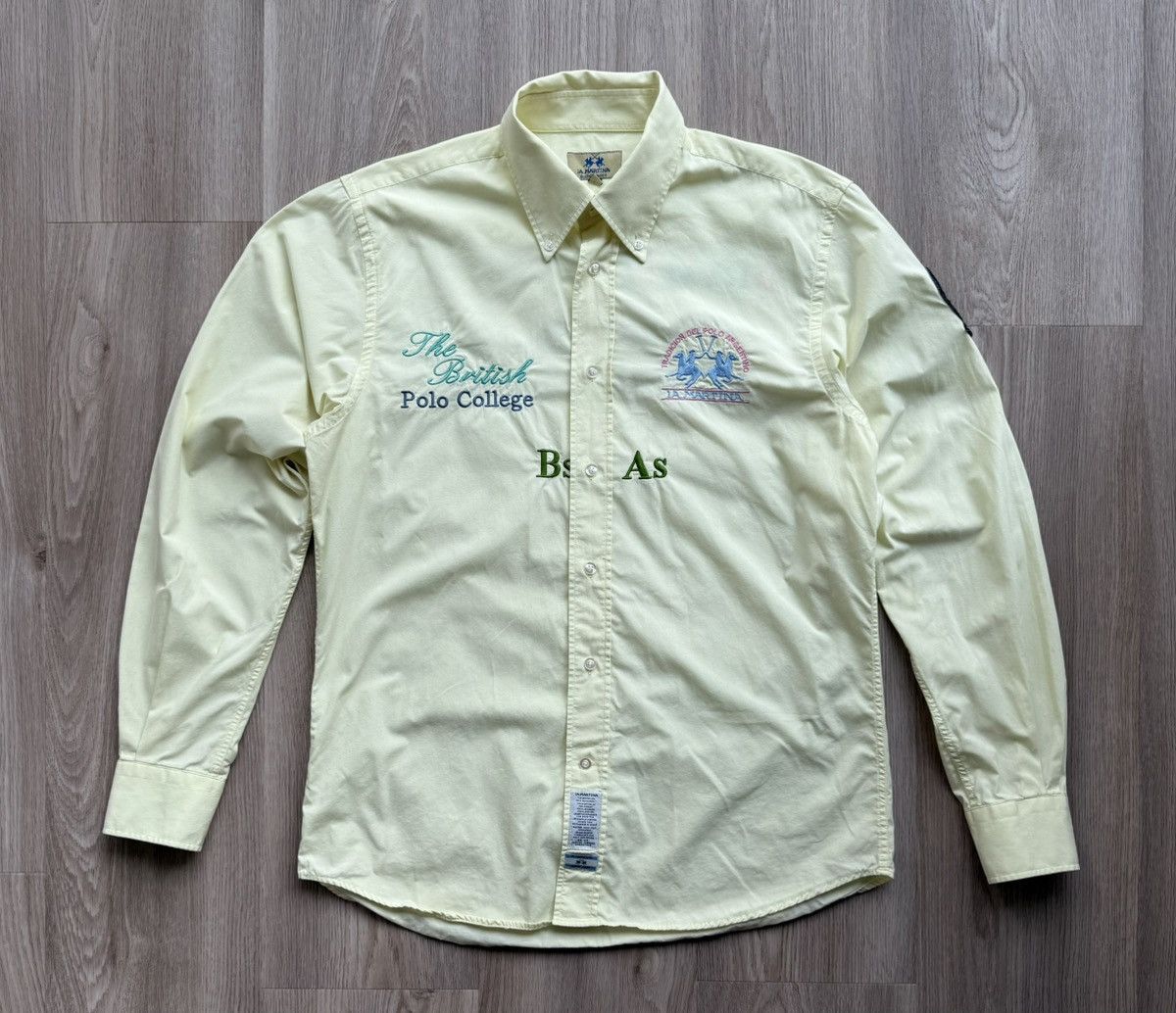 La Martina La Martina The British Polo Team Yellow Button Up Shirt Size US L / EU 52-54 / 3 - 1 Thumbnail