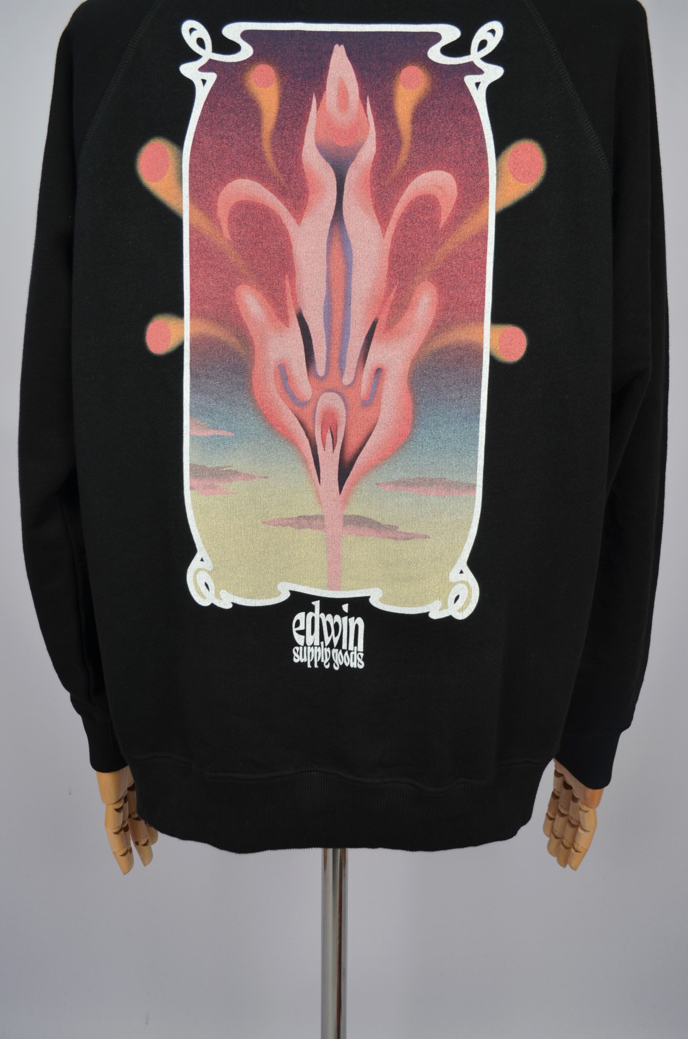 Edwin EDWIN Hana No Shita Mens Sweatshirt Black Size S P2P 22'8" Size US S / EU 44-46 / 1 - 10 Thumbnail
