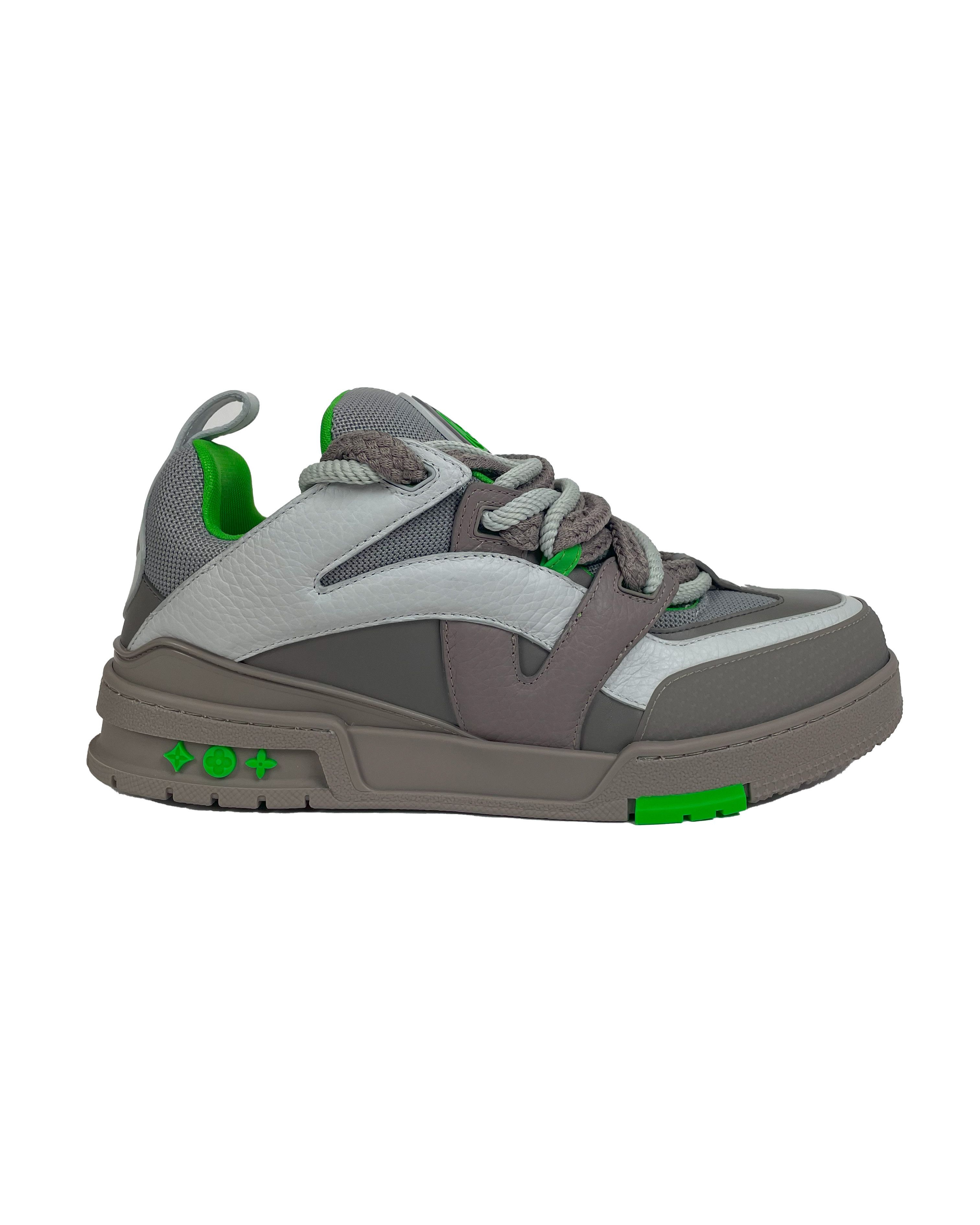 image of Louis Vuitton Lv Skate Sneaker Fw23 (Lv 8) in Grey/Green, Men's (Size 9)