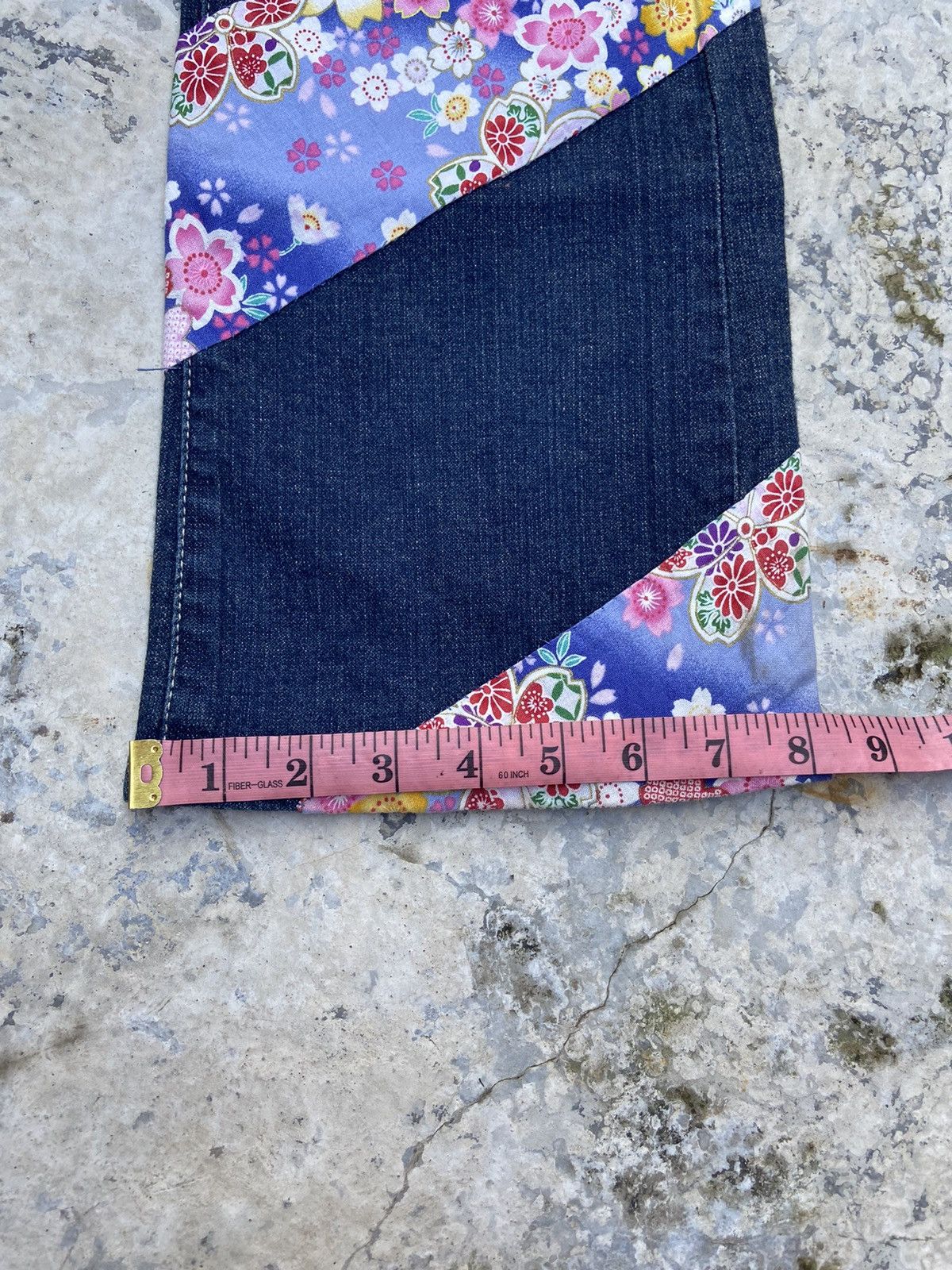 Beauty Beast × Hysteric Glamour × Japanese Brand Vtg denim flare stripe floral cross Size 27" / US 4 / IT 40 - 14 Thumbnail