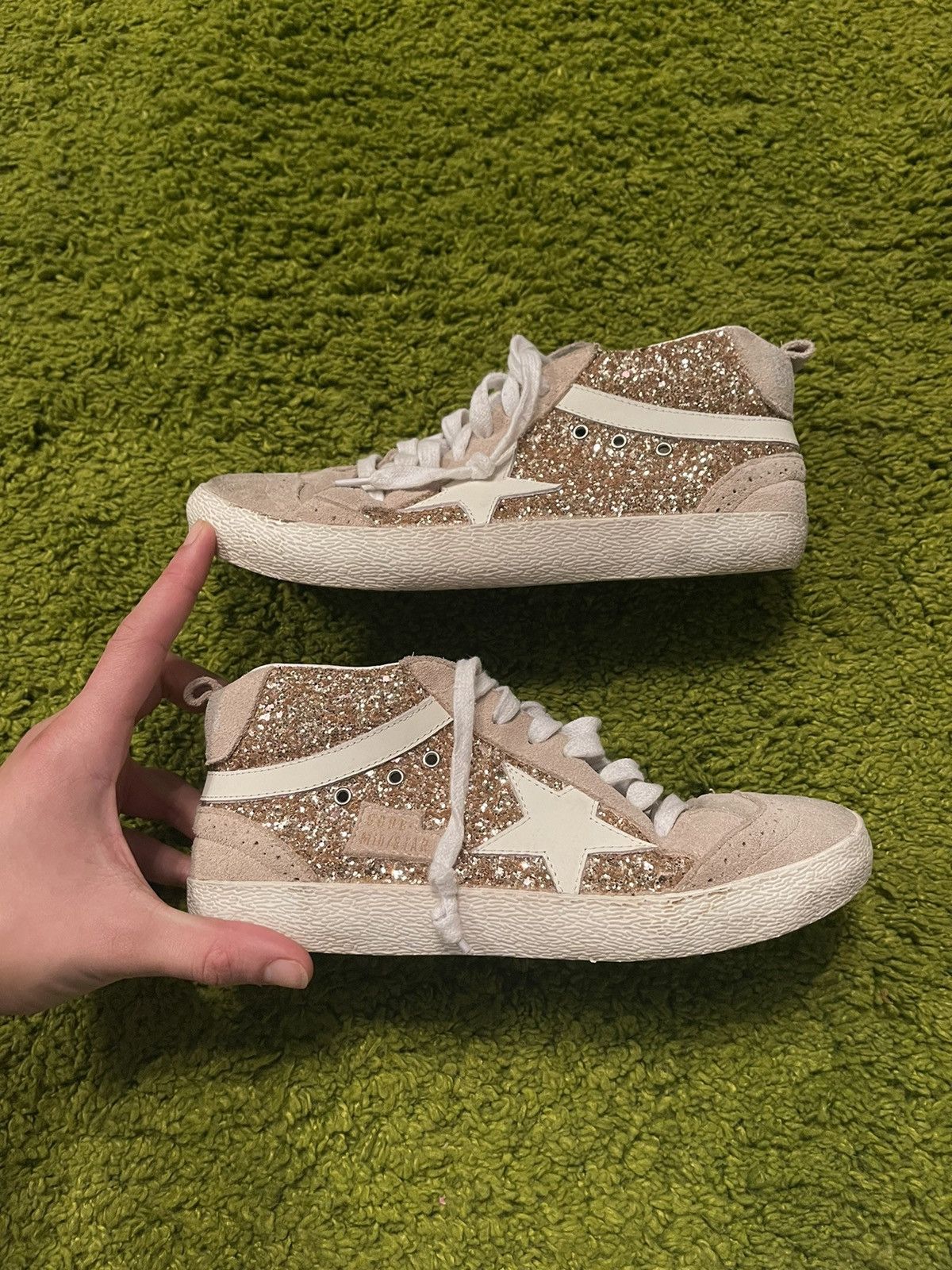 Designer × Golden Goose Golde Goose mid star avant garde shining sneakers Size US 10 / IT 40 - 3 Thumbnail