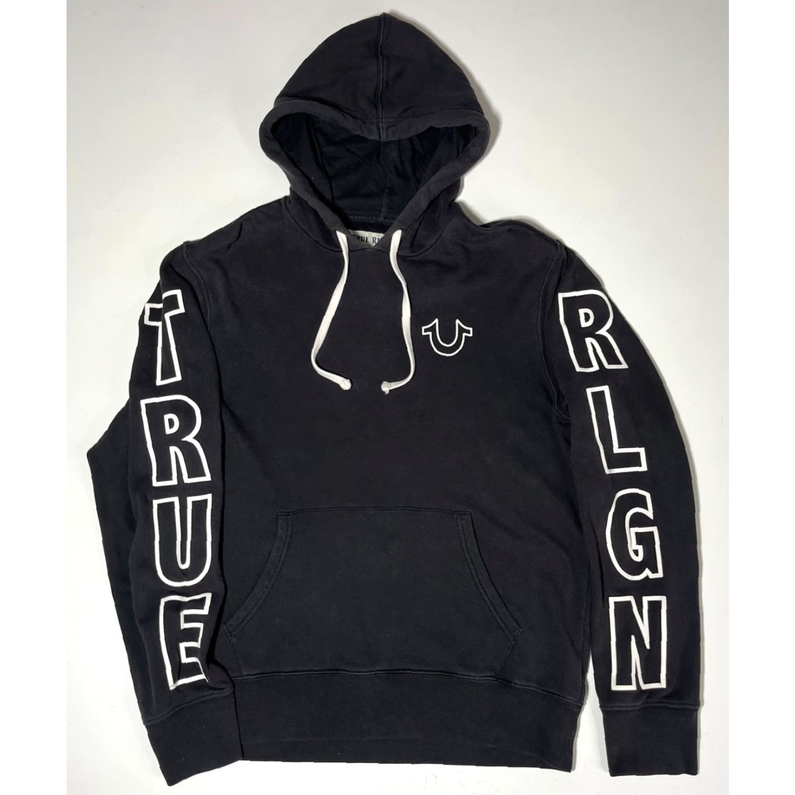 True Religion True Religion Hoodie Mens Pullover Black M Sweatshirt Hooded Pockets Long Sleeve Cotton Polyester Fleece Regular Genders Mens Size US M / EU 48-50 / 2 - 4 Thumbnail