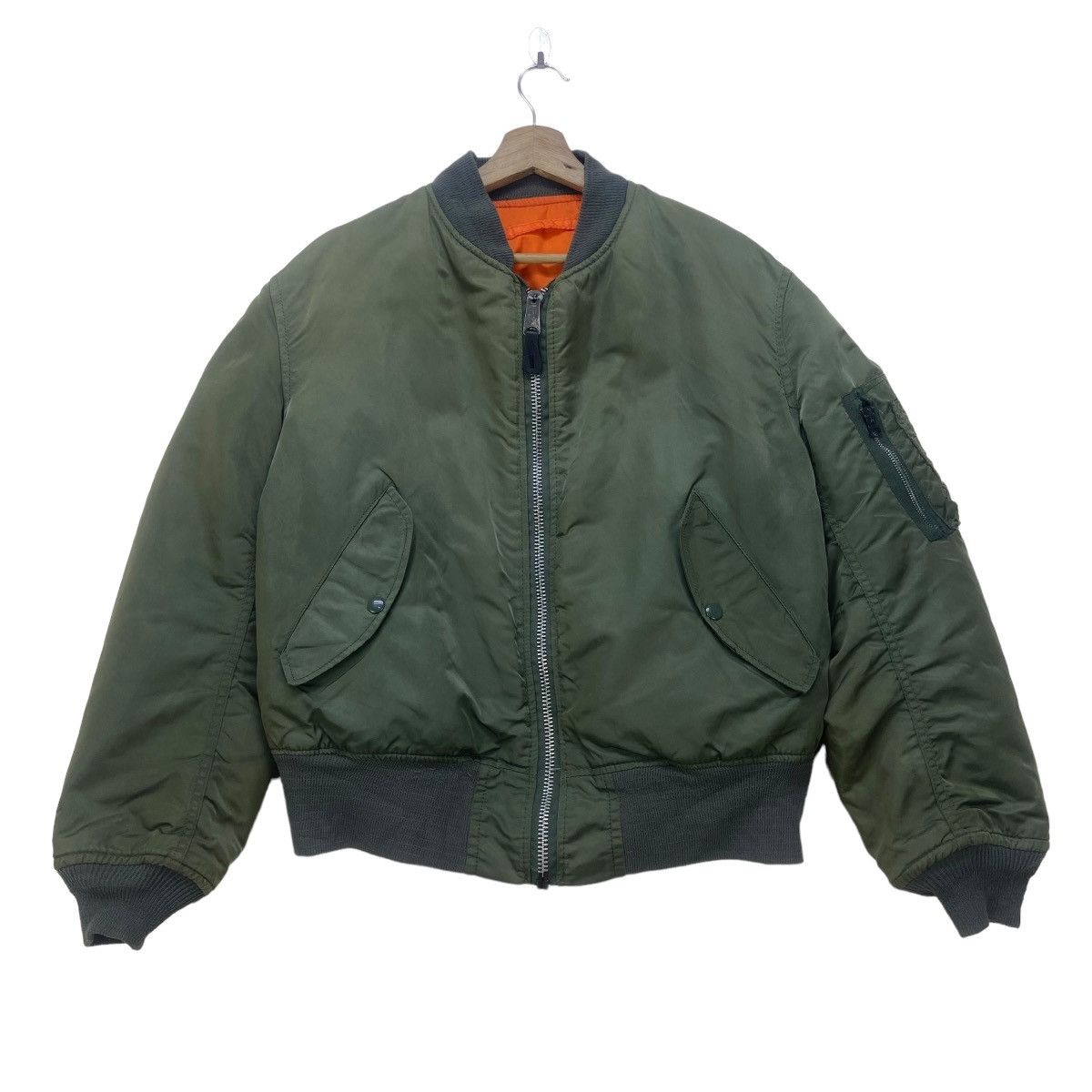 Alpha Industries Vintage Alpha Industries MA-1 Flight Jacket Bomber Size US M / EU 48-50 / 2 - 2 Thumbnail
