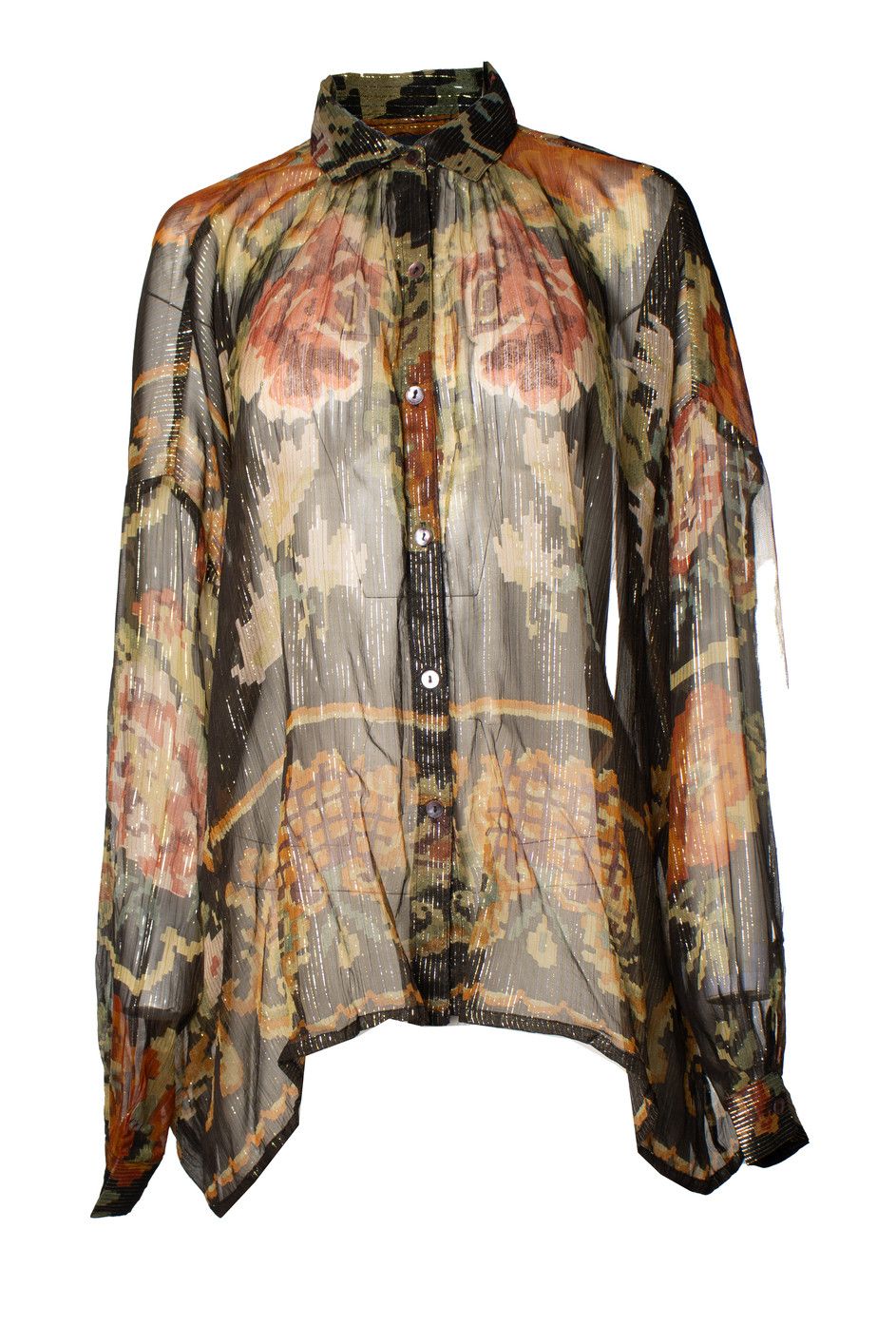 Mes Demoiselles Mes Demoiselles, floral printed Moroki lurex blouse Size XS / US 0-2 / IT 36-38 - 1 Thumbnail