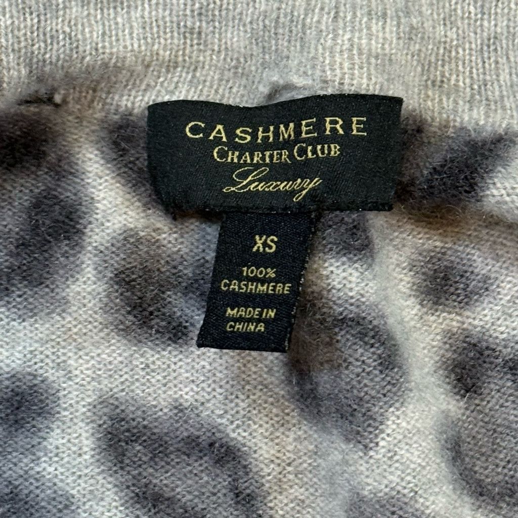 Other Charter Club Women’s XS Cashmere Leopard Cardigan Repaired Size XXS / US 00 / IT 34 - 8 Thumbnail