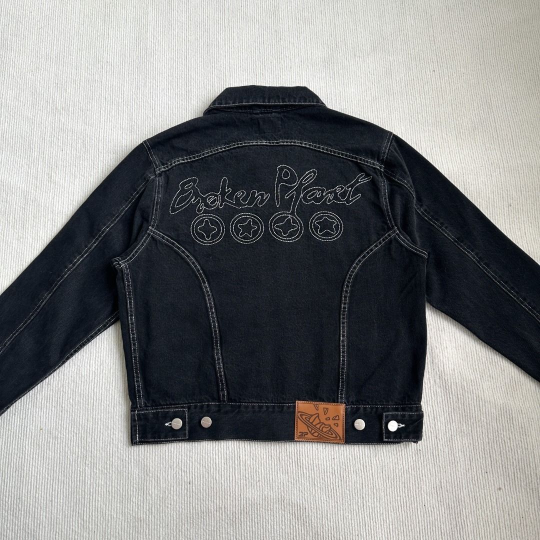 Broken planet market denim washed Black jacket