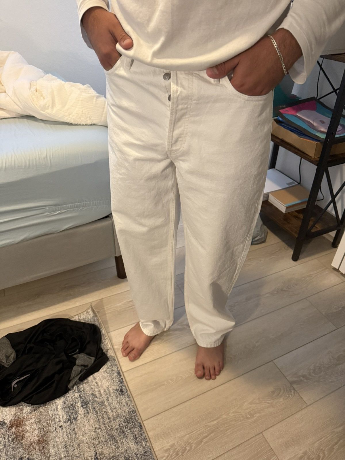 Zara Zara white denim jeans 90s archive Size US 32 / EU 48 - 8 Thumbnail