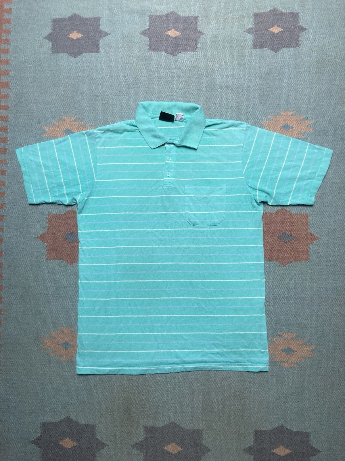 Vintage Vintage 80s polo shirt striped soft golf stain adult medium Size US M / EU 48-50 / 2 - 1 Thumbnail