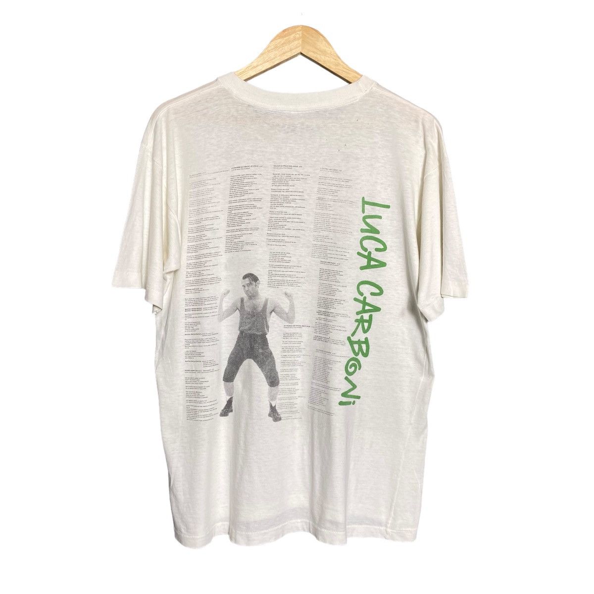 Band Tees × Vintage Vintage 90s Luca Carboni Tour Band Tee Size US L / EU 52-54 / 3 - 2 Thumbnail