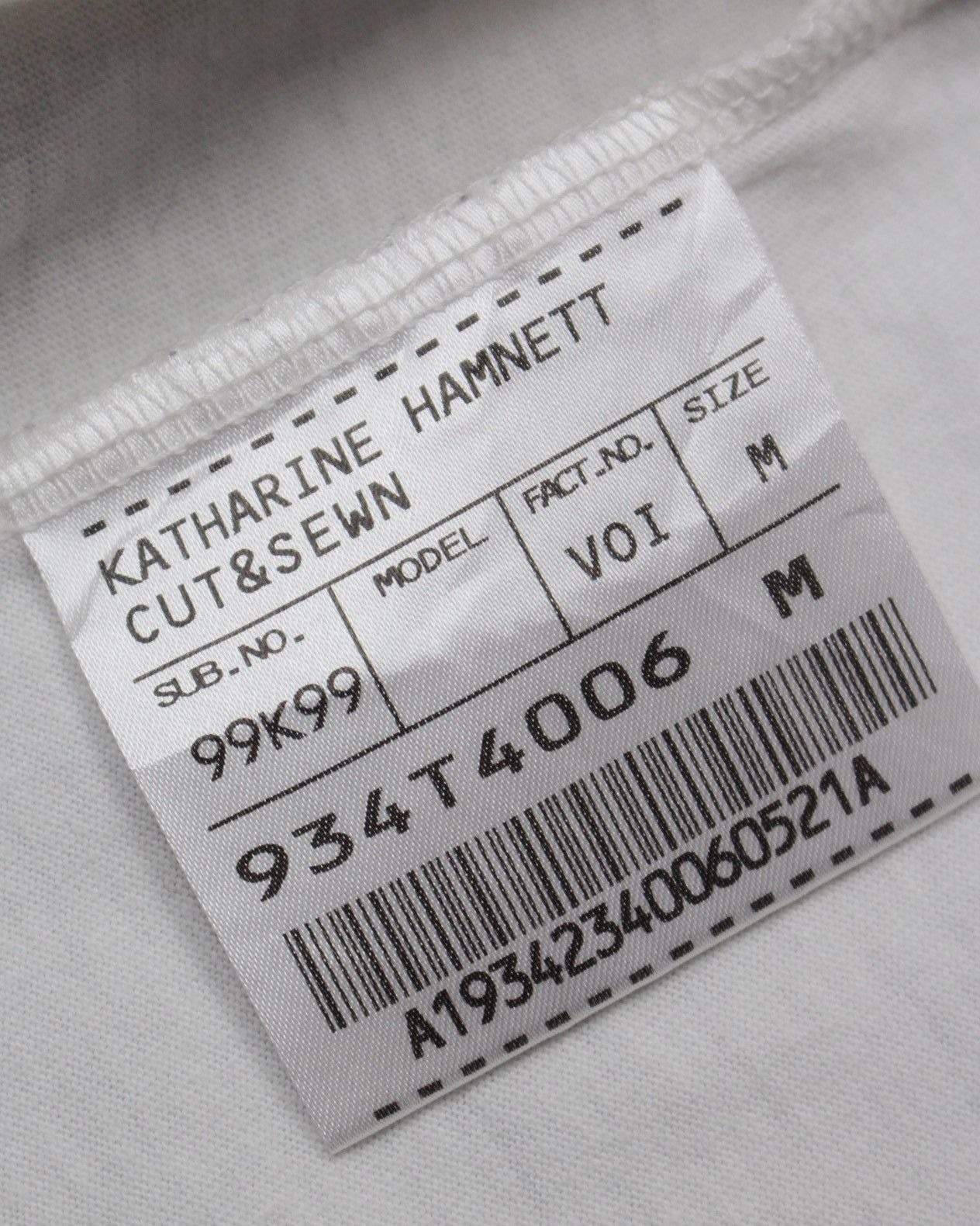 Designer × Katharine Hamnett London 2000S KATHARINE HAMNETT “KNOT GRAPHIC” PRINTED TEE Size US M / EU 48-50 / 2 - 6 Thumbnail