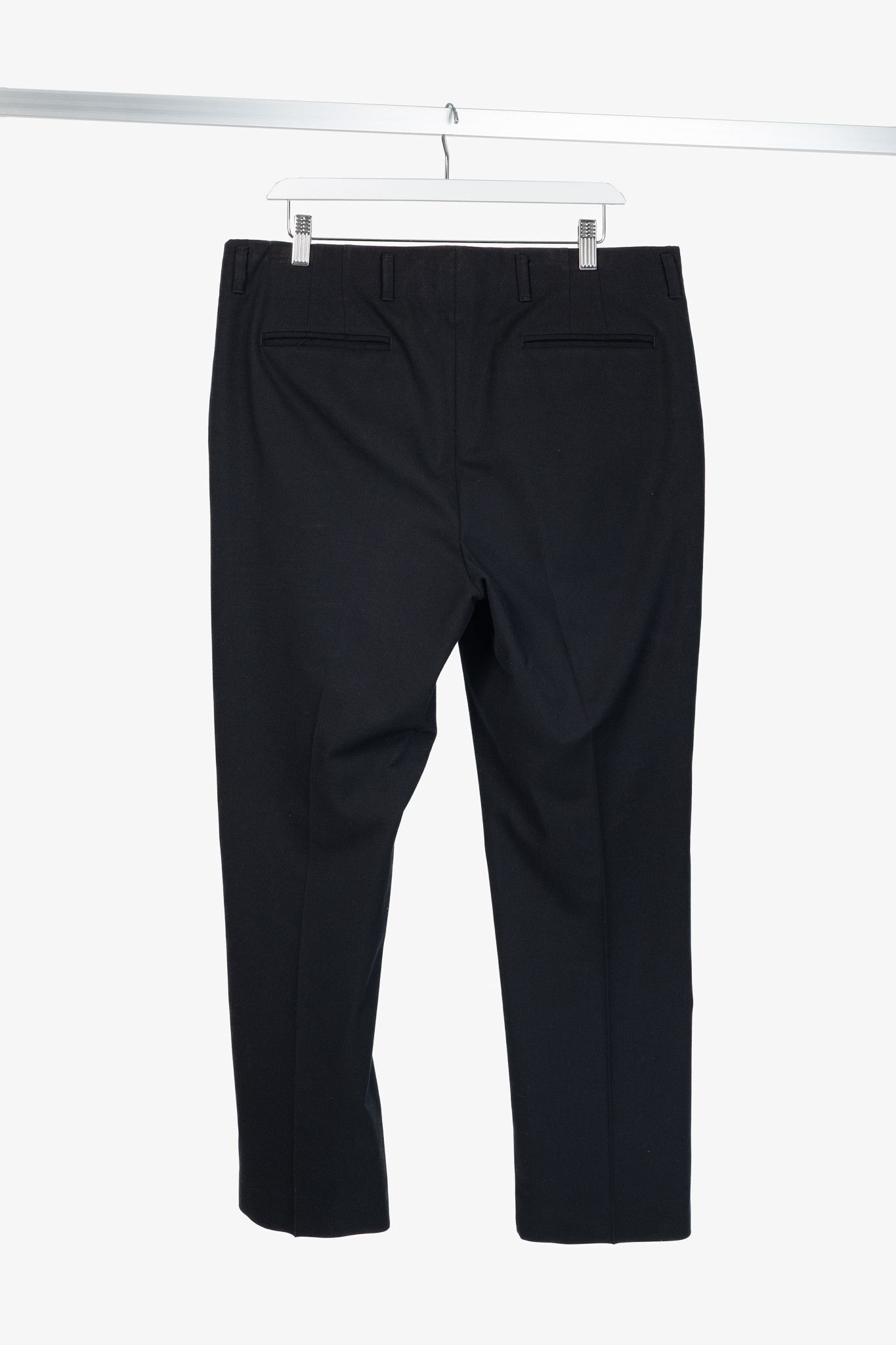 Dries Van Noten Dries Van Noten Black Cotton & Wool Tapered Trousers Size 36" / US 14 / IT 50 - 2 Thumbnail