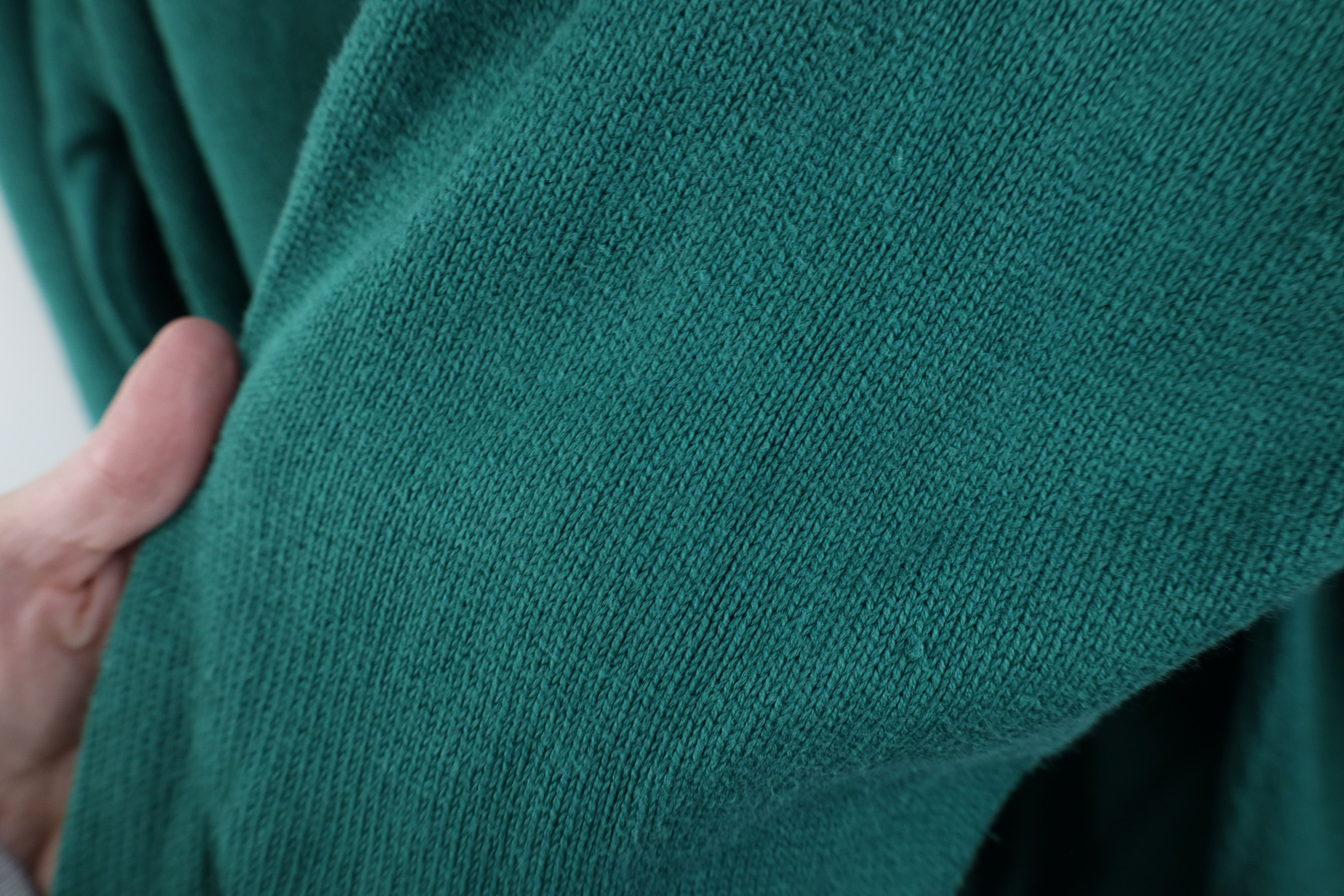 Izod Vintage 90s Izod Cotton Ribbed Knit V-Neck Sweater Green USA Size US L / EU 52-54 / 3 - 6 Thumbnail