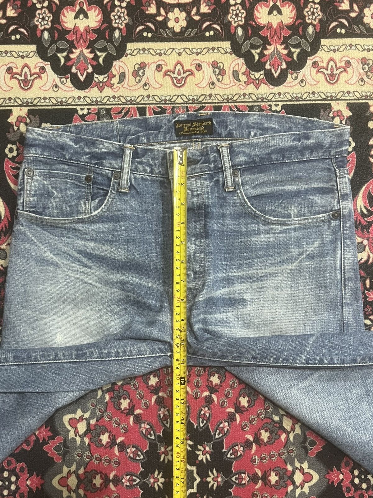 Vintage Journal Standard Homestead Blue Faded Distress Selvedge Jean Size US 32 / EU 48 - 15 Thumbnail