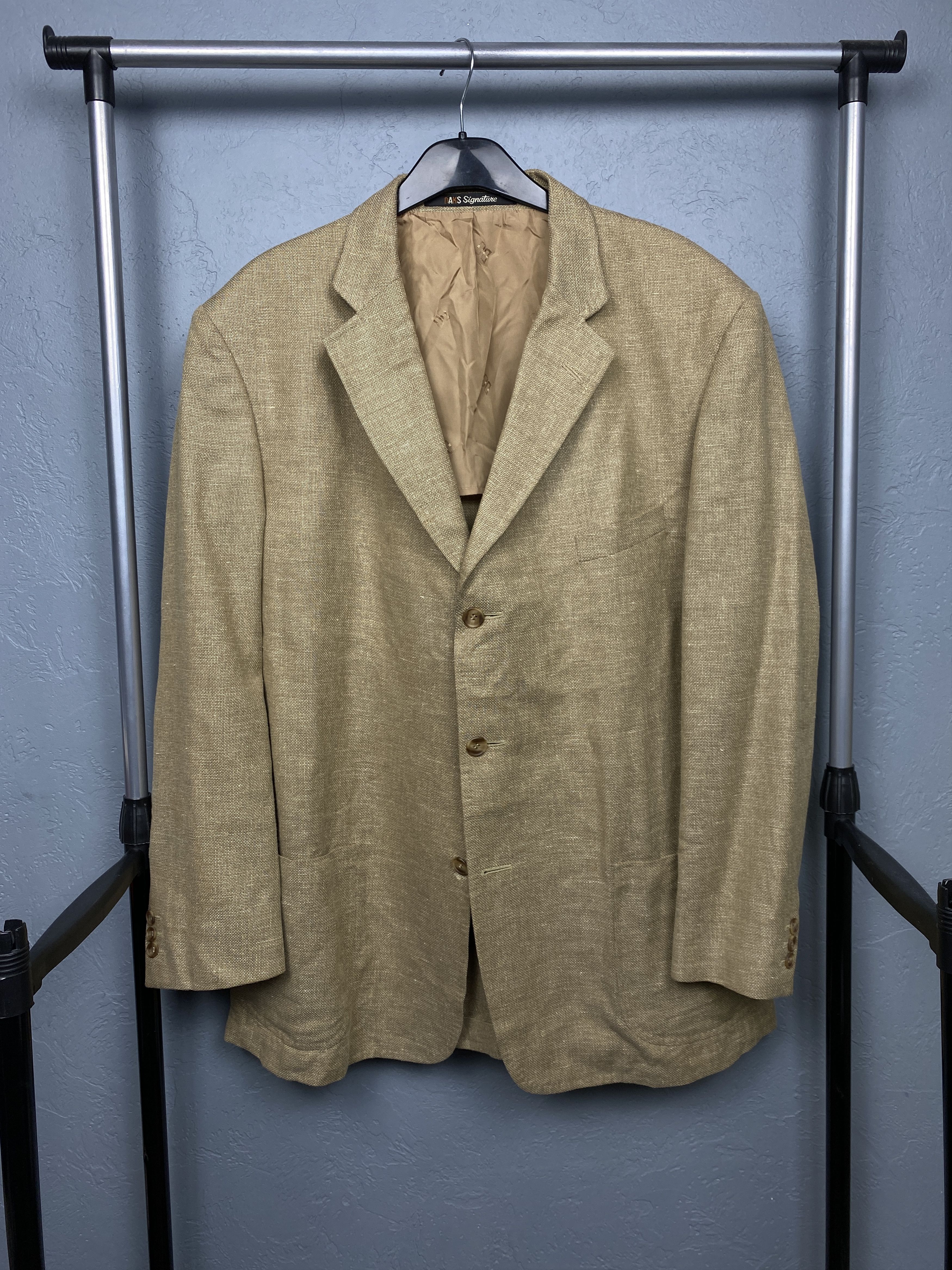 DAKS Daks London Vintage Mens LINEN Blazer Jacket Size US XL / EU 56 / 4 - 1 Thumbnail