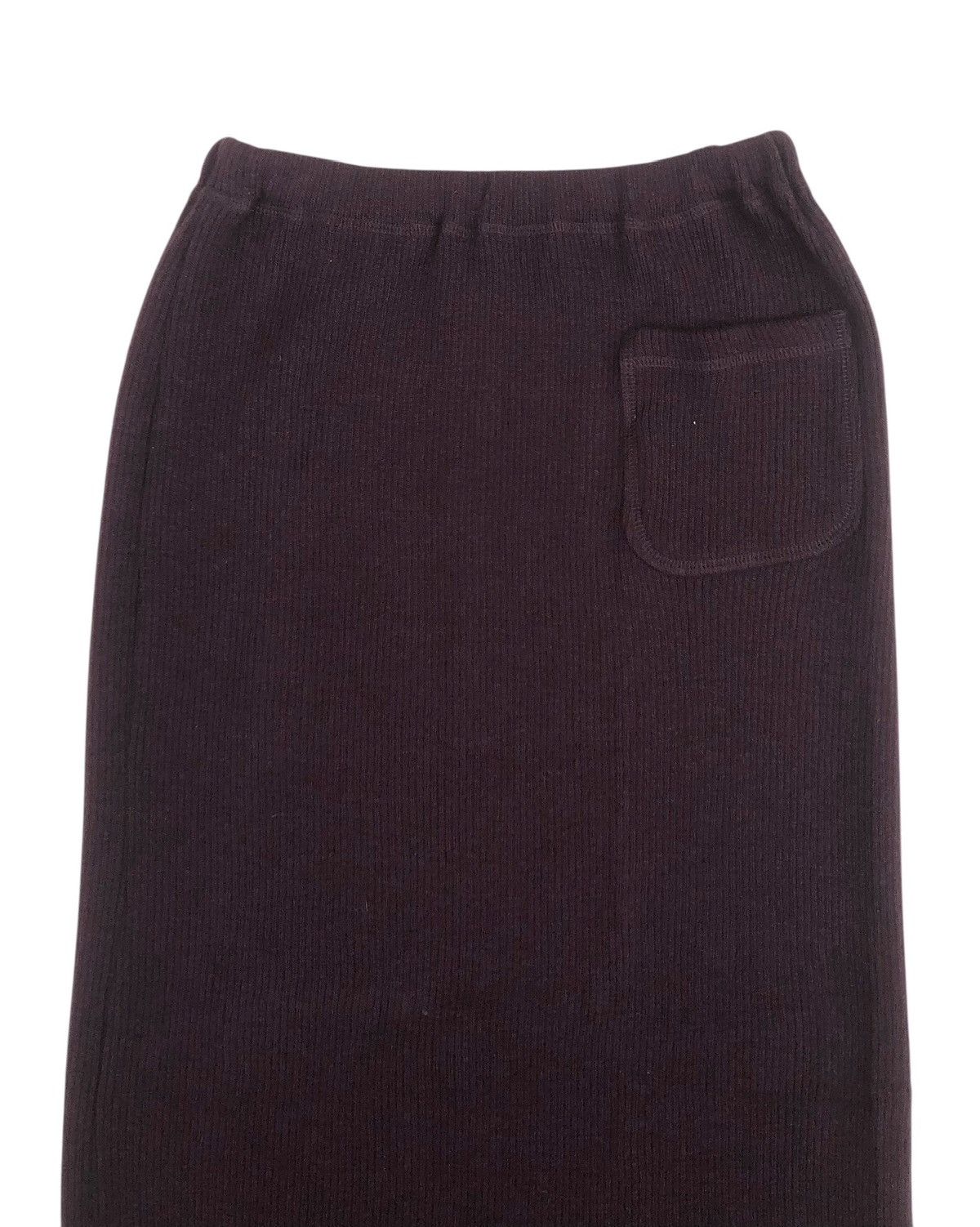 Y's Yohji Yamamoto Y's for Living Mahogany Red Knit Maxi Skirts Size 24" / US 00 / IT 34 - 3 Thumbnail