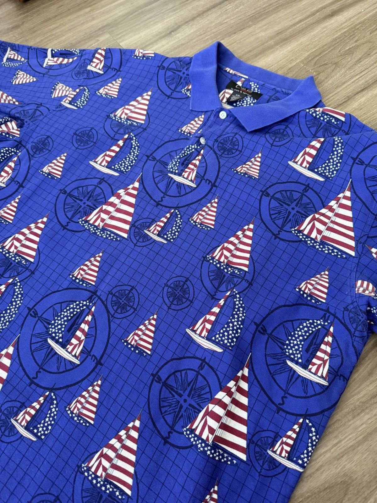 Croft & Barrow Vintage Croft & Barrow C&B Sport Polo Sailboats Flag Size US XXL / EU 58 / 5 - 2 Thumbnail