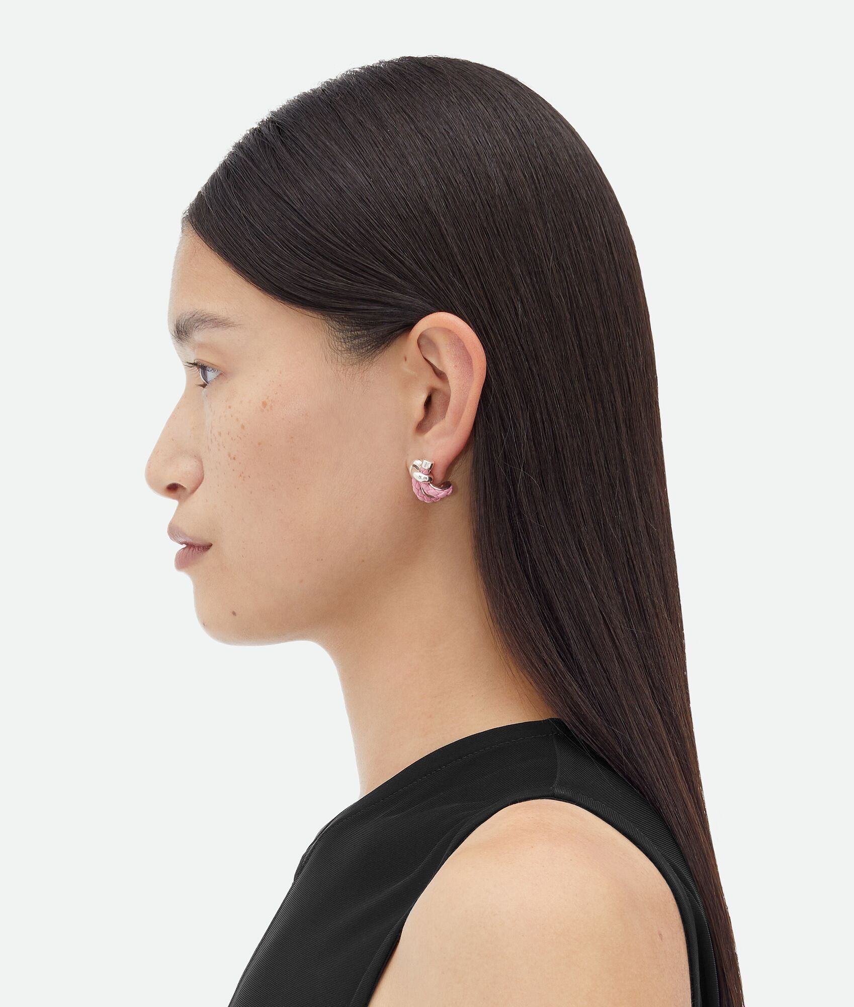 Bottega Veneta o1bcso1str0725 Size: OS / Knot Hoop Earrings in Ribbon Size ONE SIZE - 4 Thumbnail