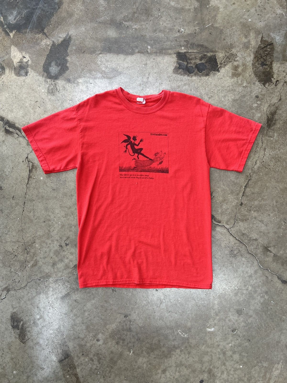 Vintage Vintage Fire Fabulon Devil Leap Flame Graphic Tee Large Size US L / EU 52-54 / 3 - 2 Thumbnail