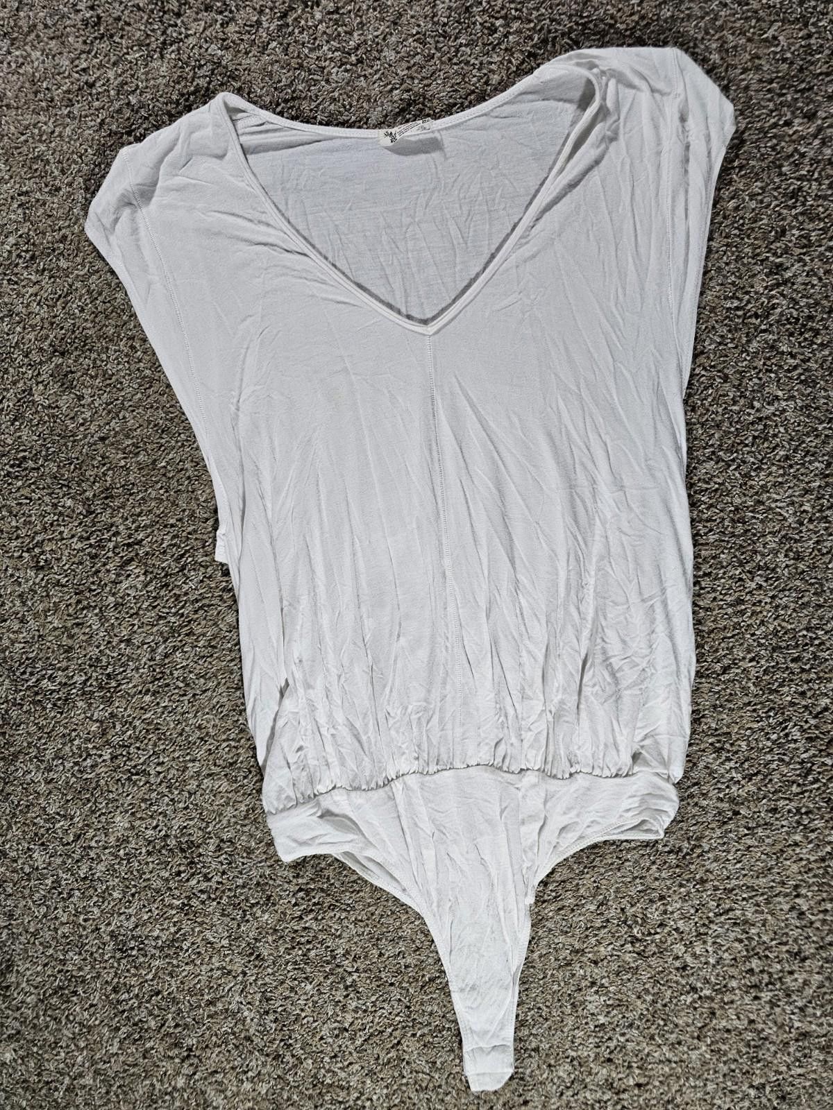 Free People Intimately Free People White Ribbed Bodysuit Size M / US 6-8 / IT 42-44 - 1 Thumbnail