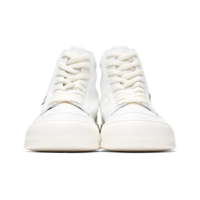 Sunnei o1mle1025 Unisex Dreamy Leather High-Top Sneakers in White Size US 8 / EU 41 - 3 Thumbnail