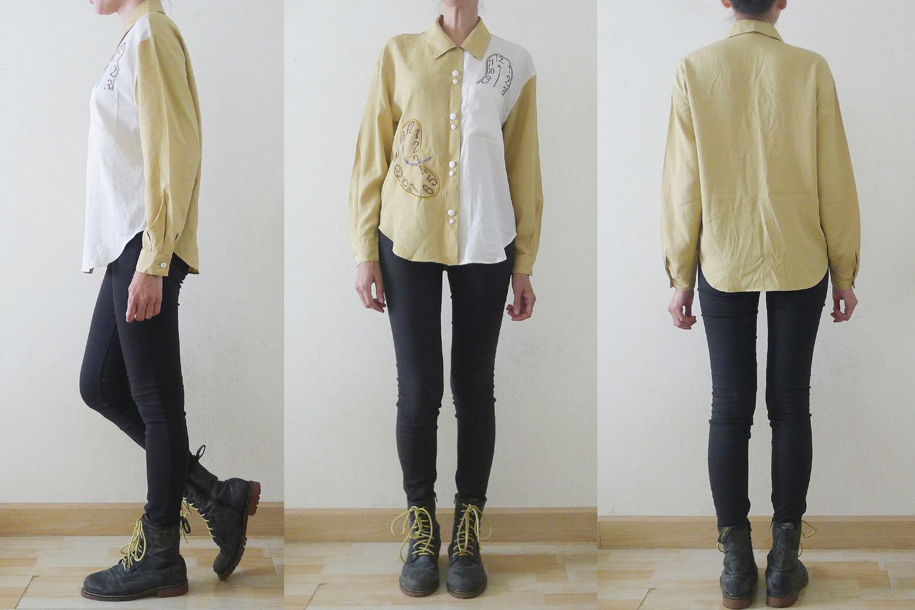 Vintage Salvador Dali Style, The Persistence of Memory baroque shirt Size M / US 6-8 / IT 42-44 - 8 Thumbnail
