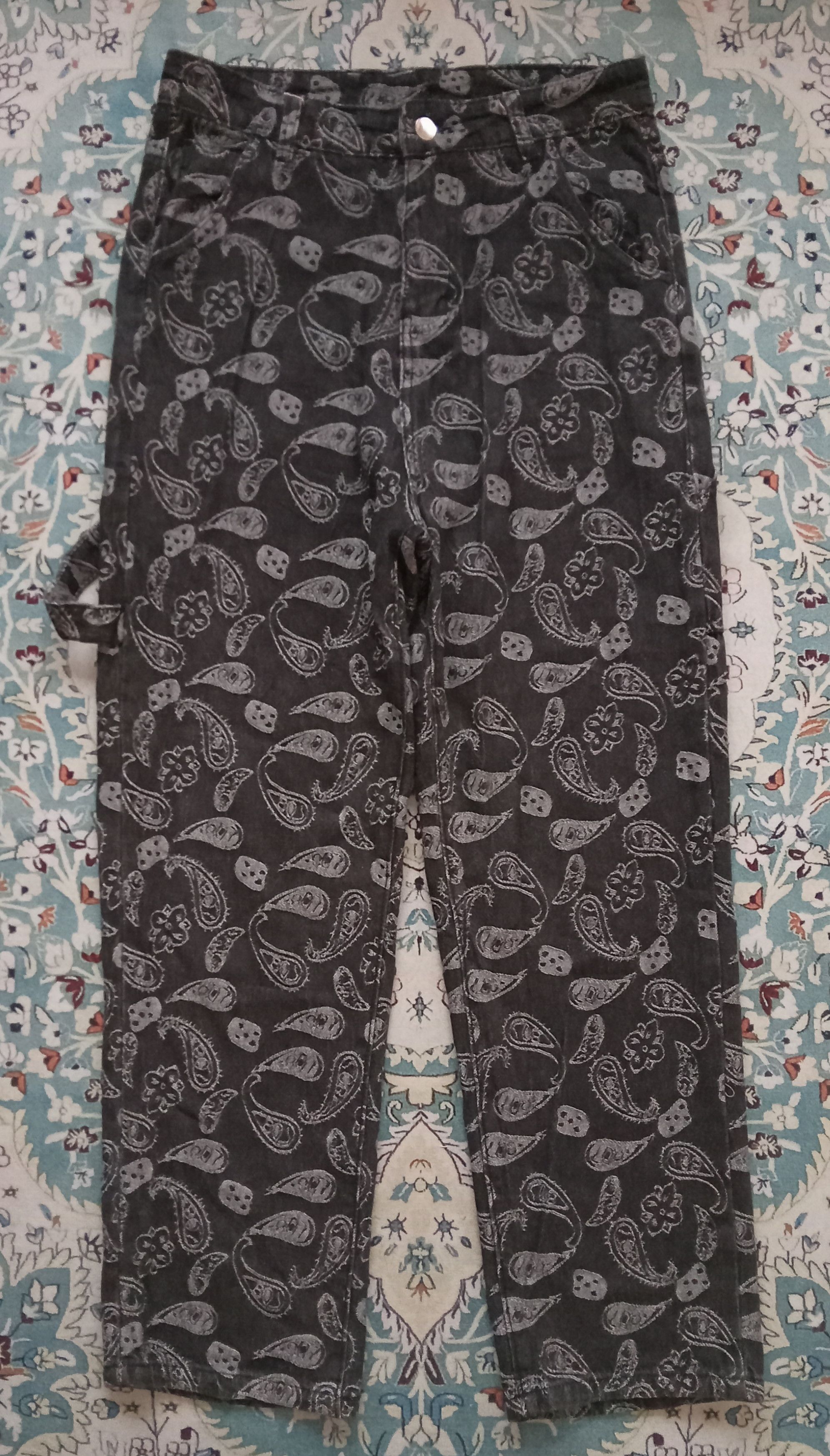 Other N7 Official Rare Paisley Design High Waist Carpenter Pants Size US 29 - 1 Thumbnail