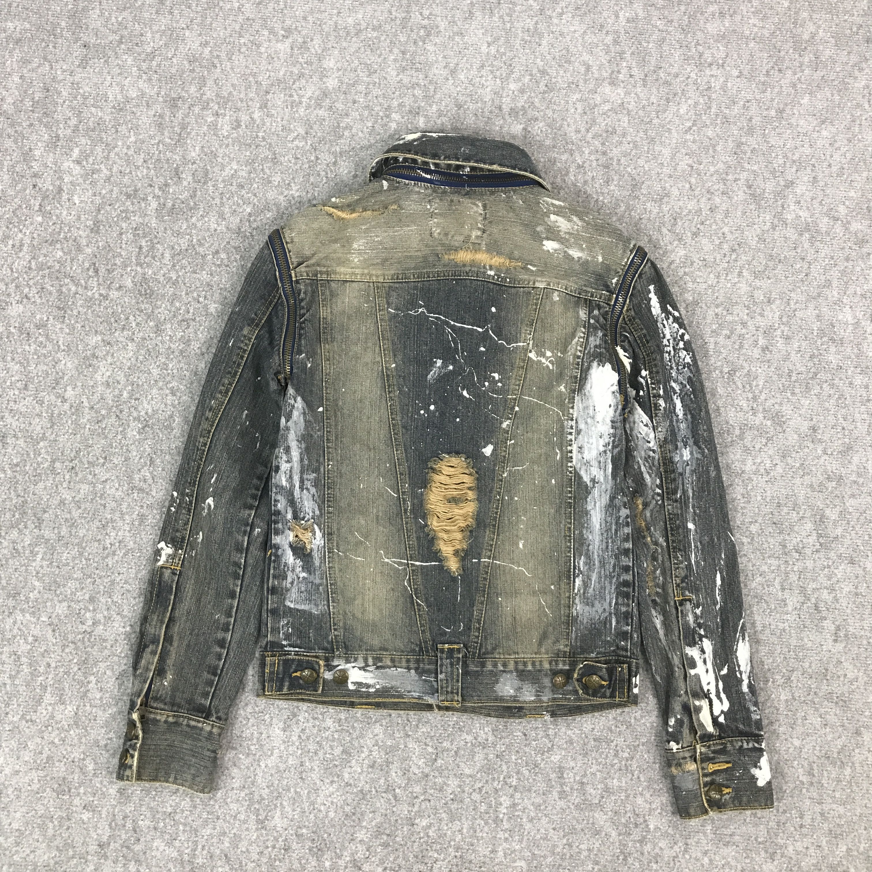 If Six Was Nine × Japanese Brand JAPANESE BRAND DENIM DISTRESSED PUNK JACKET Size US M / EU 48-50 / 2 - 2 Thumbnail