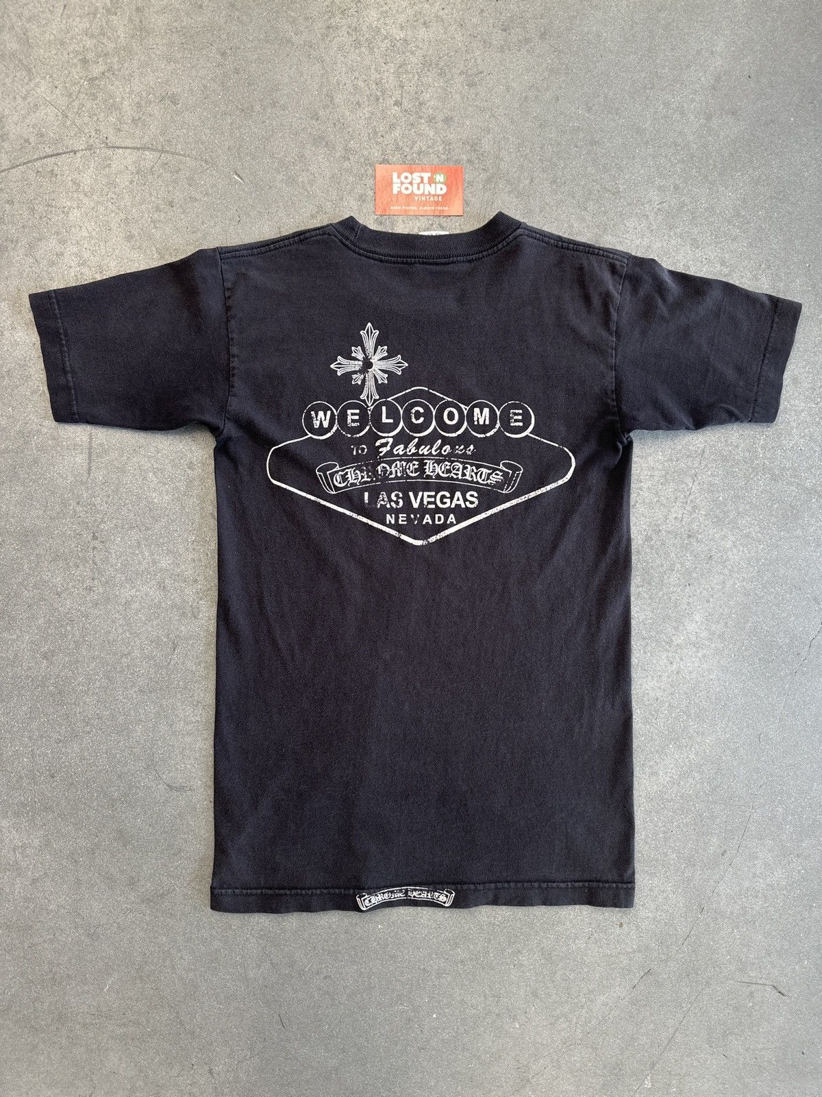 【新品未使用】CHROME HEARTS “Las Vegas” コットン Tシャツ クロムハーツ ベガス ホースシュー Tシャツ |勝利路市場