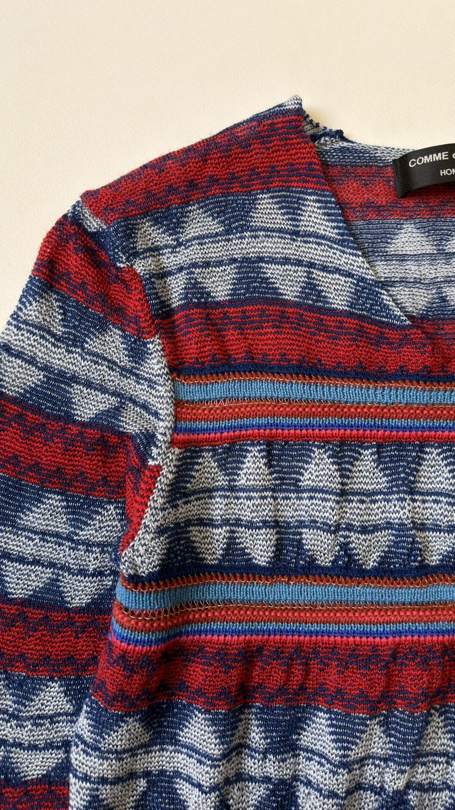 Comme des Garcons S/S 02 Patterned Wool Mixed Tension Sweater Size US M / EU 48-50 / 2 - 4 Thumbnail