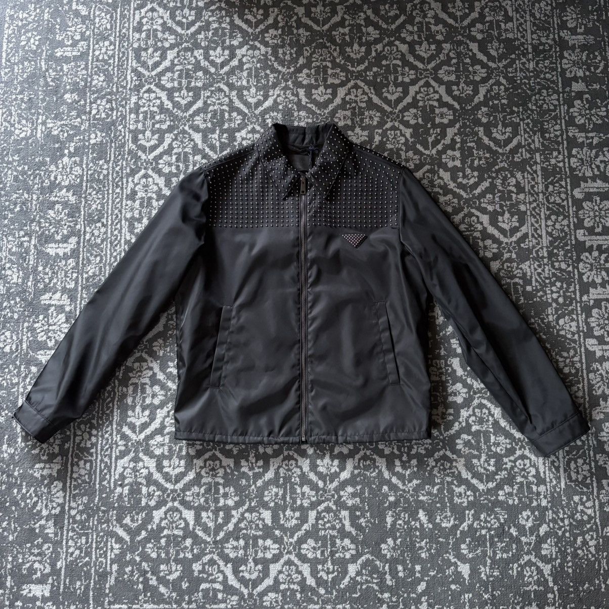 Prada Prada studded Re-Nylon blouson jacket size IT 50 Size US L / EU 52-54 / 3 - 15 Thumbnail
