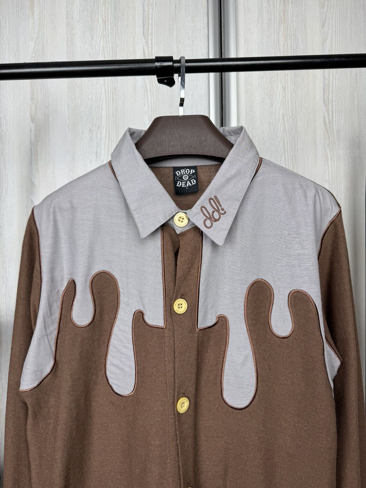 Drop Dead Drop Dead knitted button up overshirt cardigan sweater Size US XL / EU 56 / 4 - 3 Thumbnail