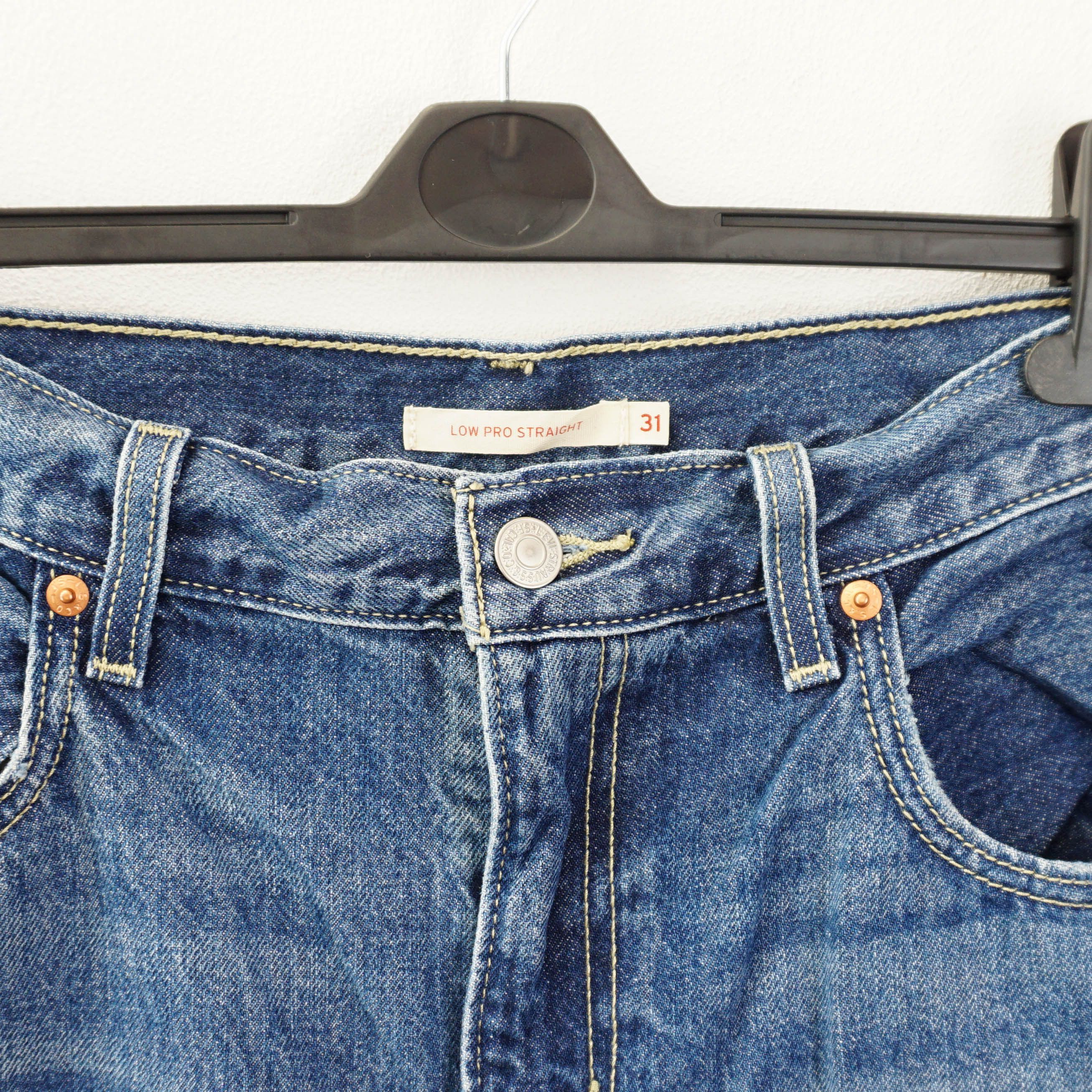 Levi's Straight Fit Ripped Jeans Size US 31 - 2 Thumbnail