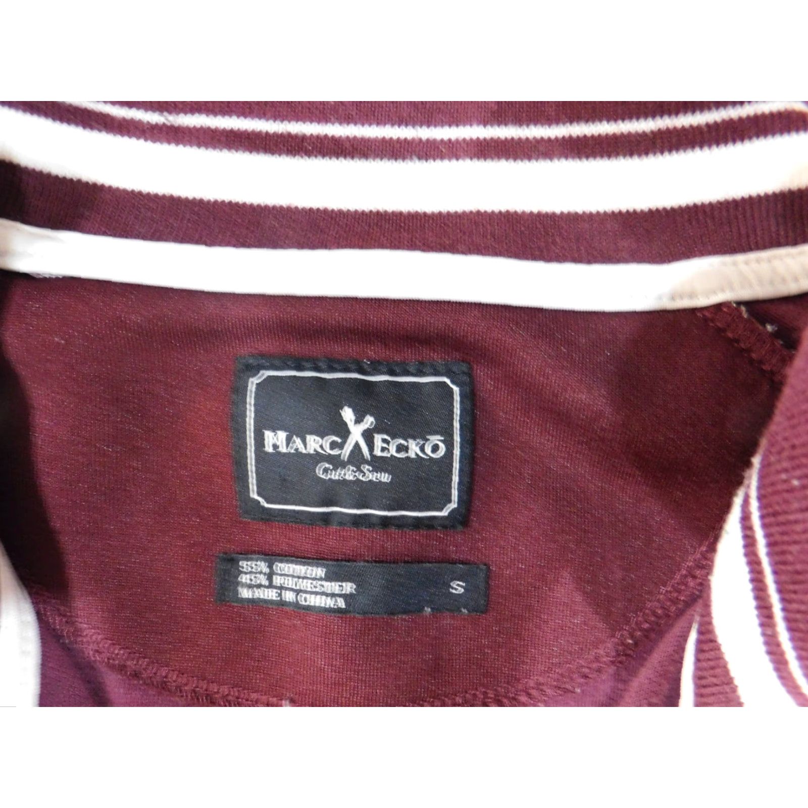 Marcs VINTAGE Marc Ecko Jacket Bomber Zip Red Retro Stretch Casual Mens Small S Red Size US S / EU 44-46 / 1 - 6 Thumbnail