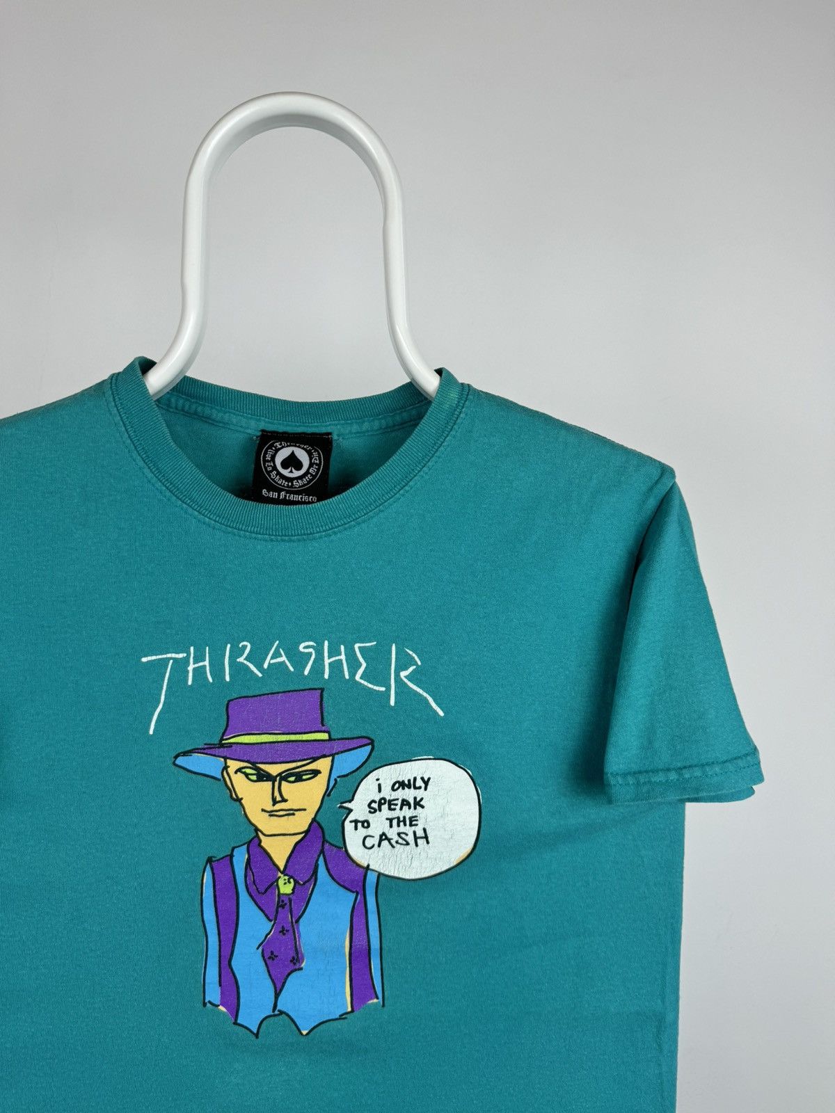Thrasher Vintage Trasher I Speak Only In Cash Big Logo Tee Size US S / EU 44-46 / 1 - 2 Thumbnail