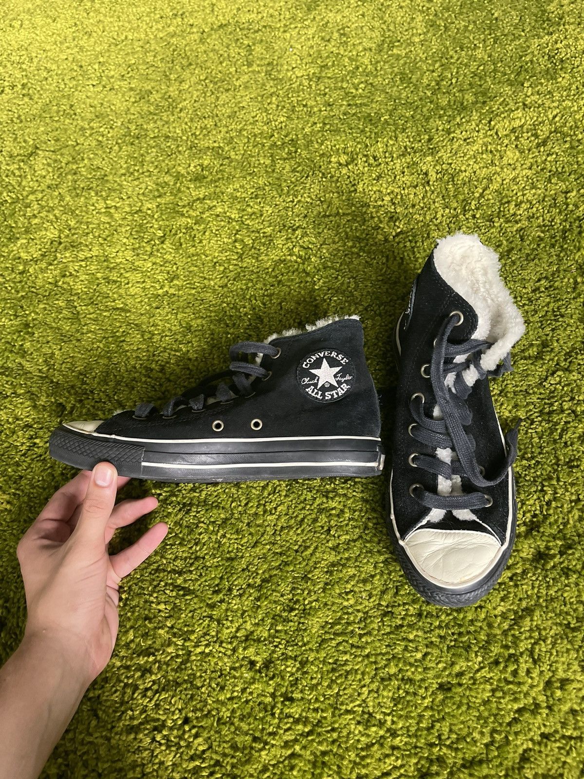 Converse × Designer Converse fur lining real suede leather sneakers Size US 8.5 / IT 38.5 - 1 Thumbnail