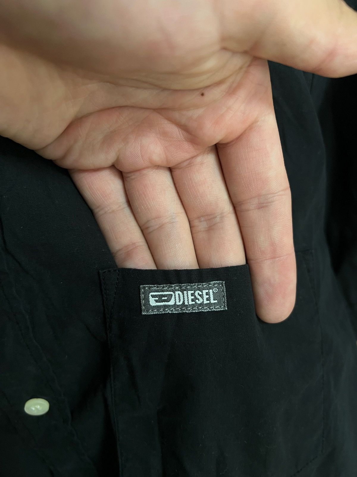 Diesel Diesel Mechanic Button Up Shirt M 90s Black Logo Patch Work Size US M / EU 48-50 / 2 - 4 Thumbnail