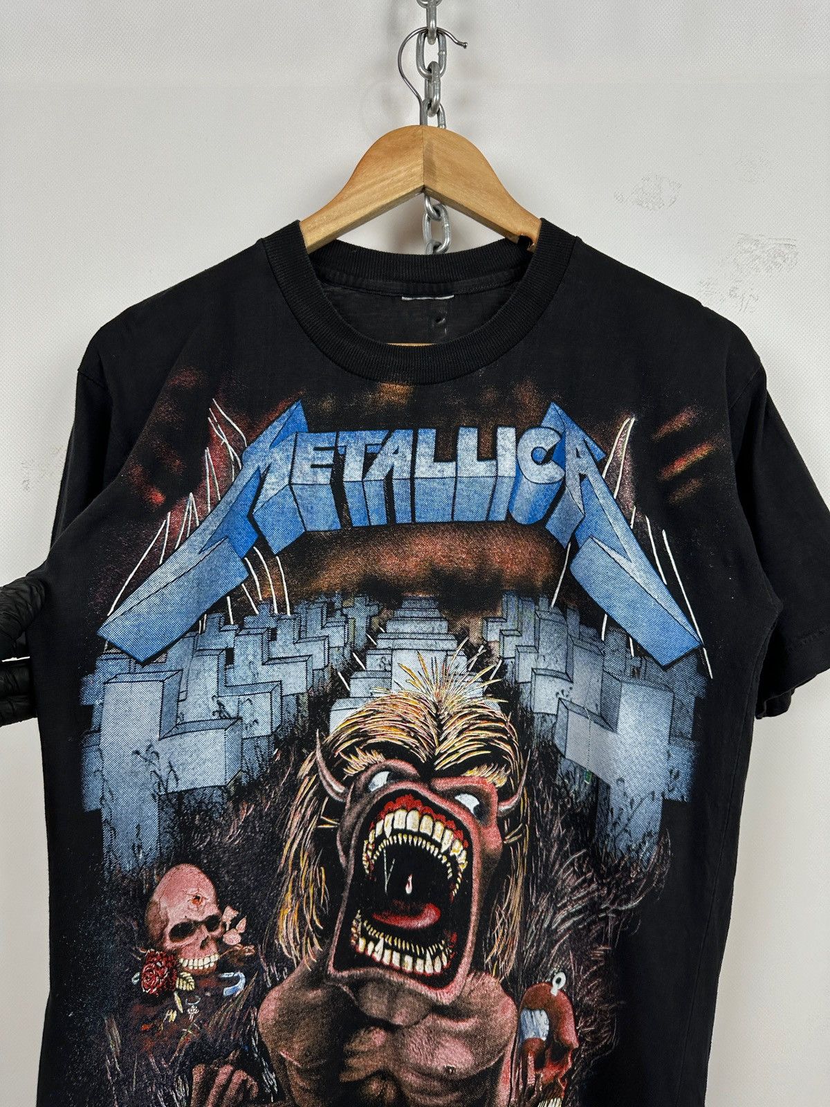 Band Tees 1992 Vintage Metallica All Over Print European Tour T-Shirt Size US M / EU 48-50 / 2 - 9 Thumbnail