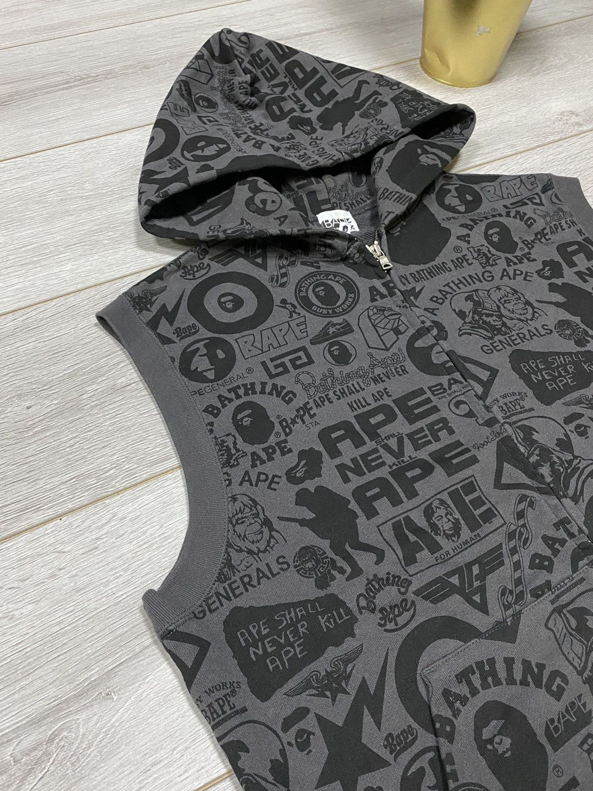 Bape Multi Logo Sleeveless Hoodie Size US M / EU 48-50 / 2 - 2 Thumbnail