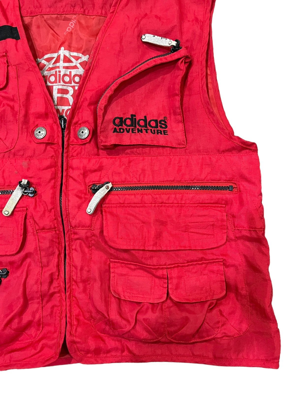 Adidas × Vintage 90s Adidas adventure multi pocket outdoor nylon vest Size US L / EU 52-54 / 3 - 2 Thumbnail
