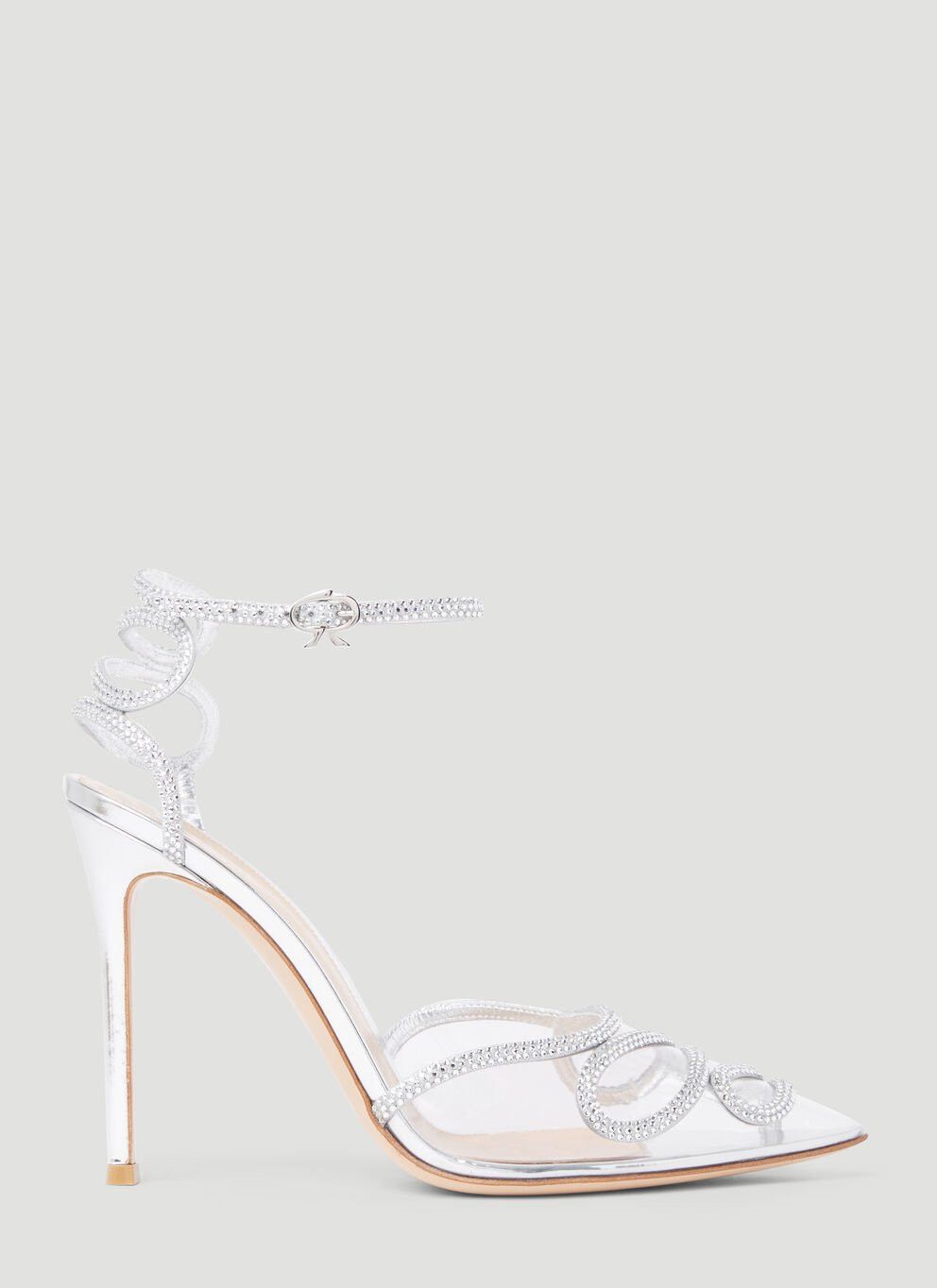 image of Gianvito Rossi Atlantis High Heel Shoes in Silver, Women's (Size 7)