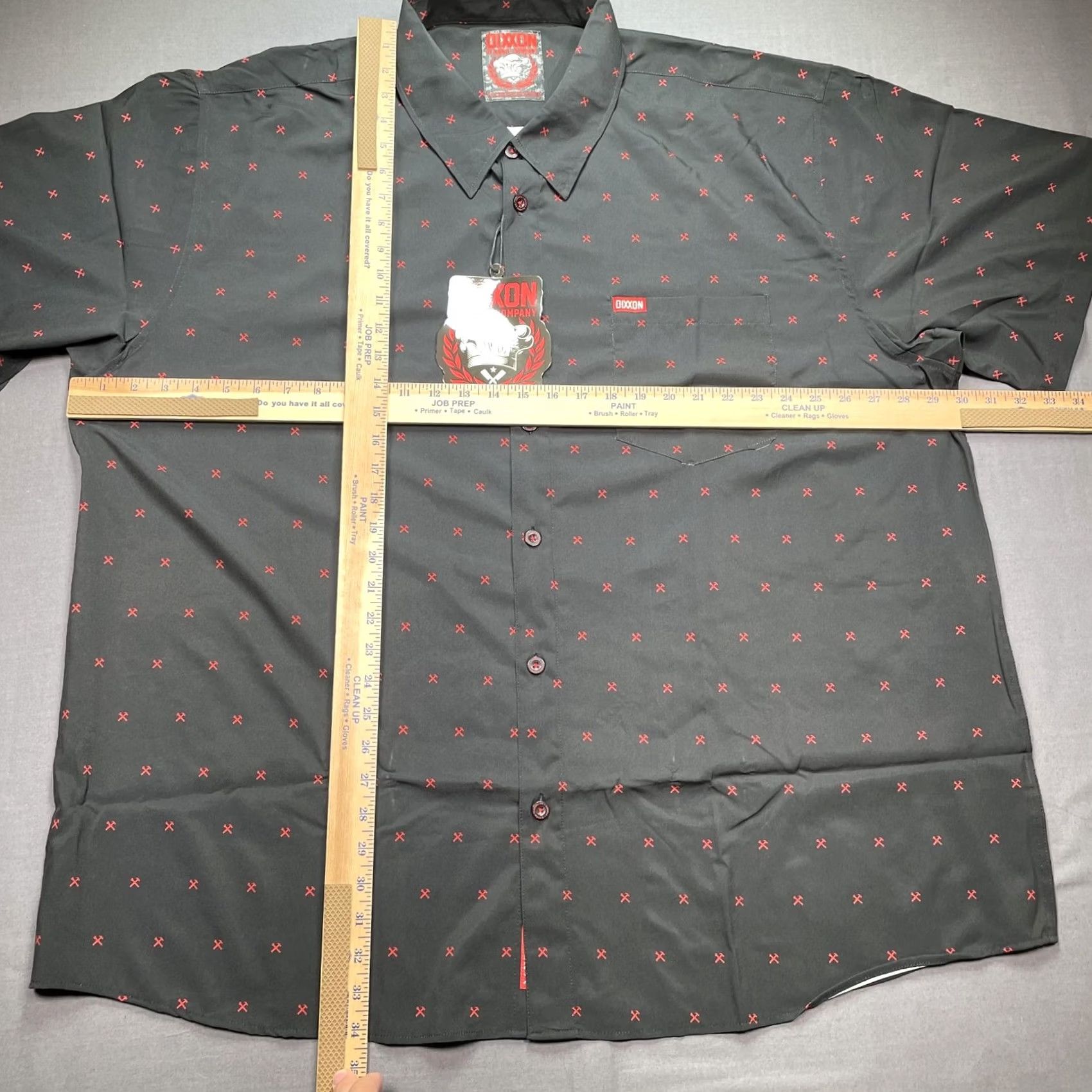 Vintage Dixxon Shirt Mens 4XL Black Geometric Short Sleeve Button Up Stretch Casual Size US XXL / EU 58 / 5 - 4 Thumbnail